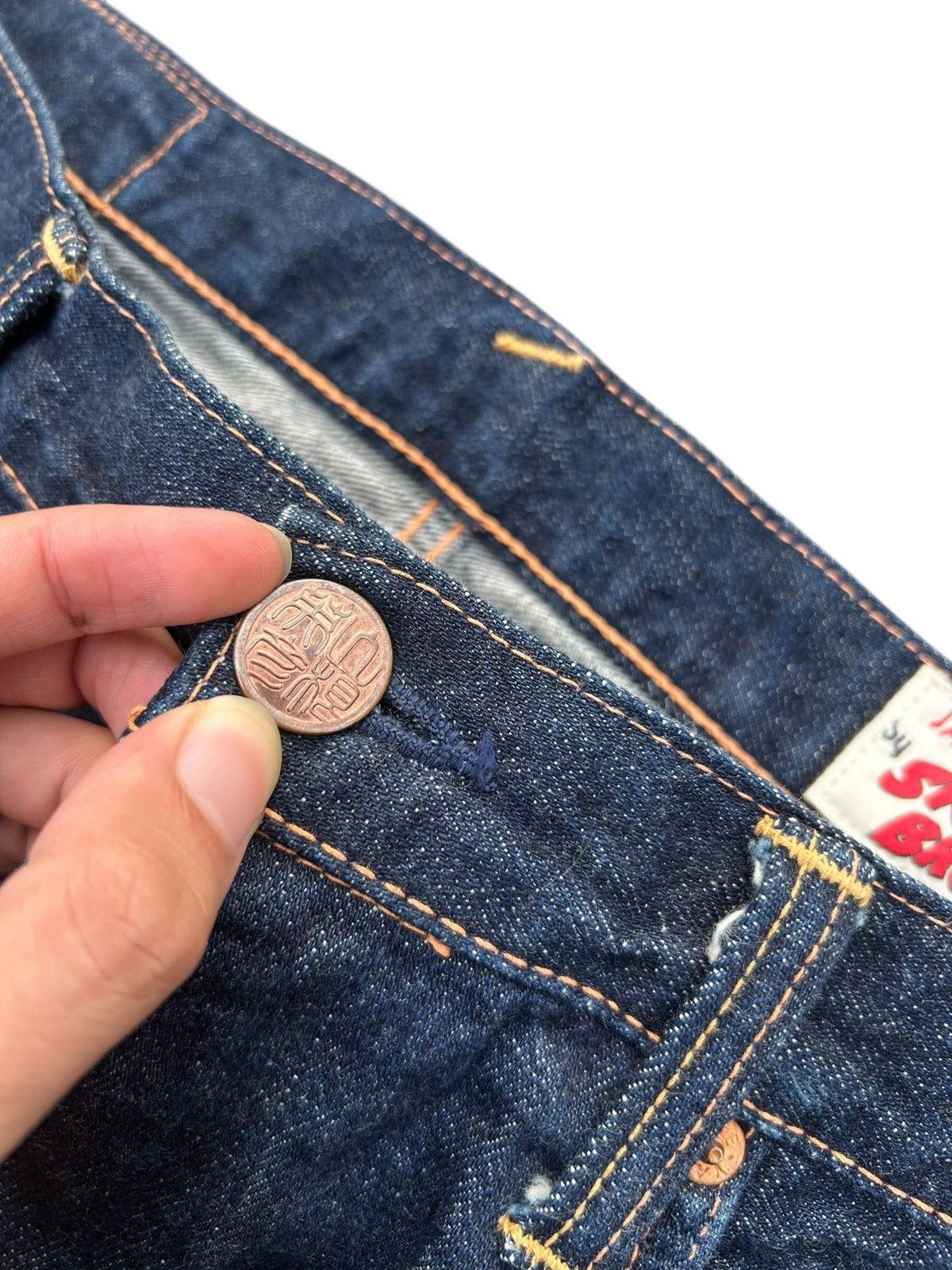 Evisu VINTAGE EVISU SELVEDGE MULTI POCKET DENIM JEAN MADE IN JAPAN Size US 32 / EU 48 - 10 Thumbnail