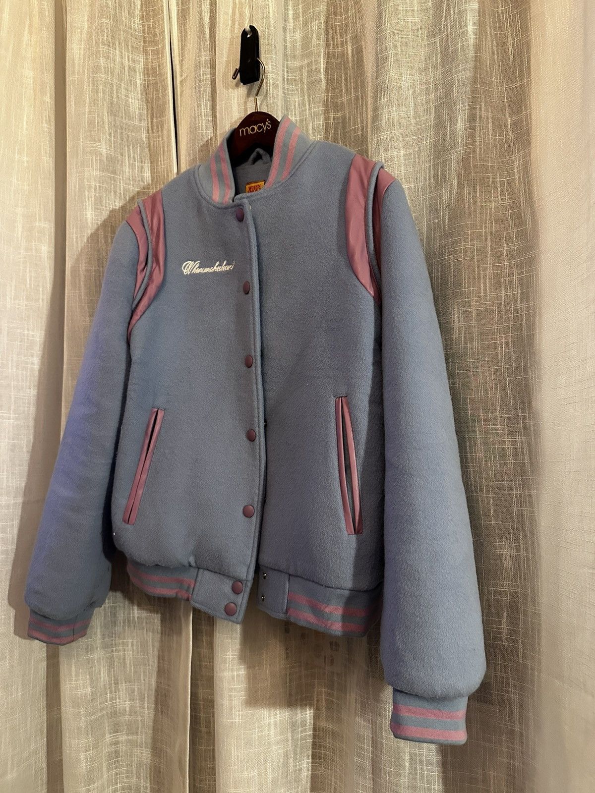 Whensmokeclears Handmade Leather + Felt Bomber Jacket (WhenSmokeClears) Size US XL / EU 56 / 4 - 12 Thumbnail