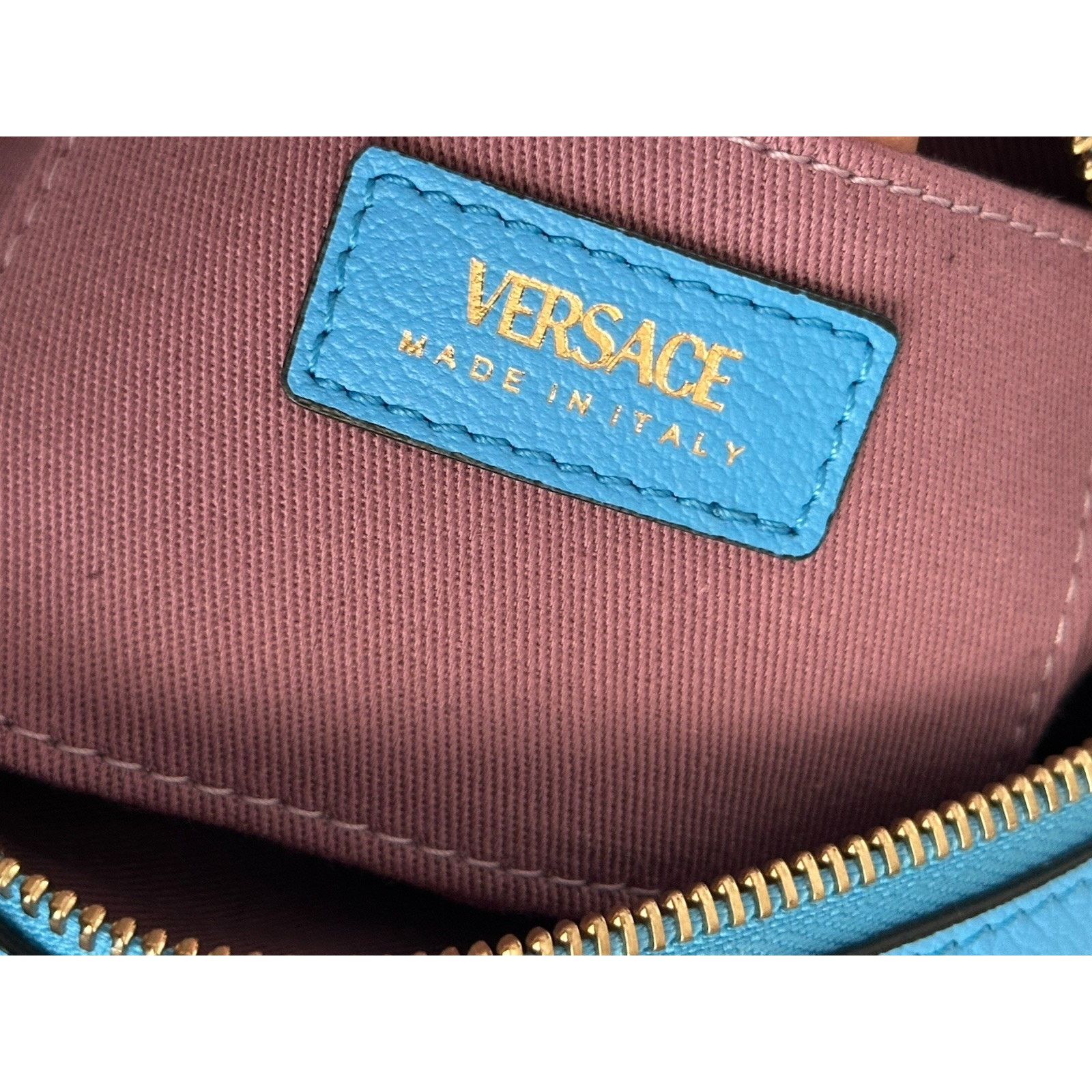 Versace Versace Medusa Head Leather Round Blue Crossbody Bag 1021602 Size ONE SIZE - 10 Thumbnail