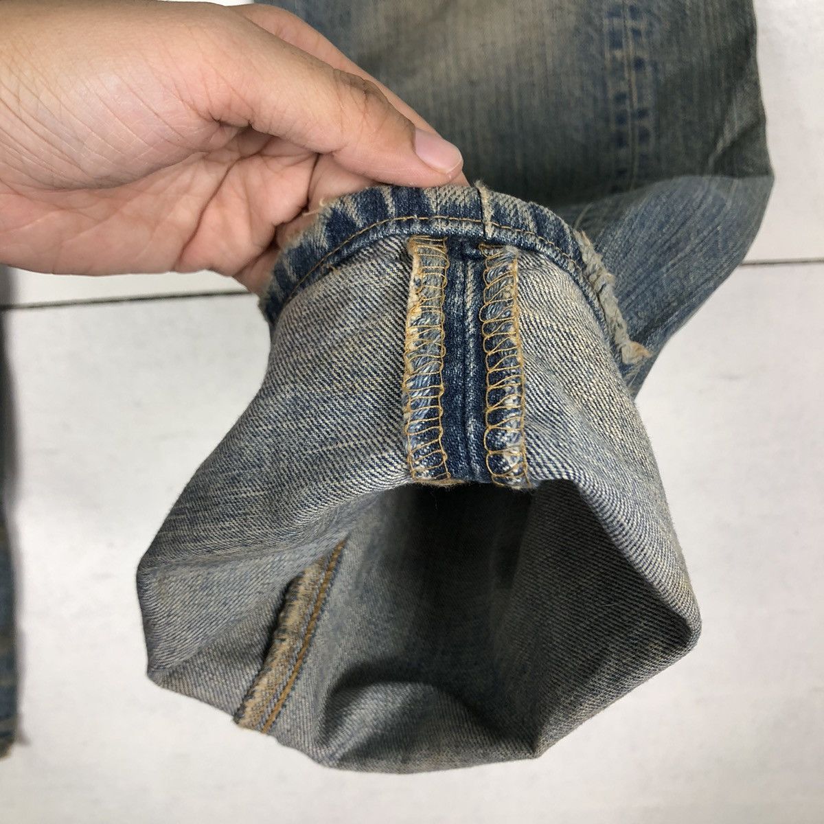 Levi's 🔥Vintage Distressed Denim Rusty Design Levi’s 501 Size US 32 / EU 48 - 15 Thumbnail