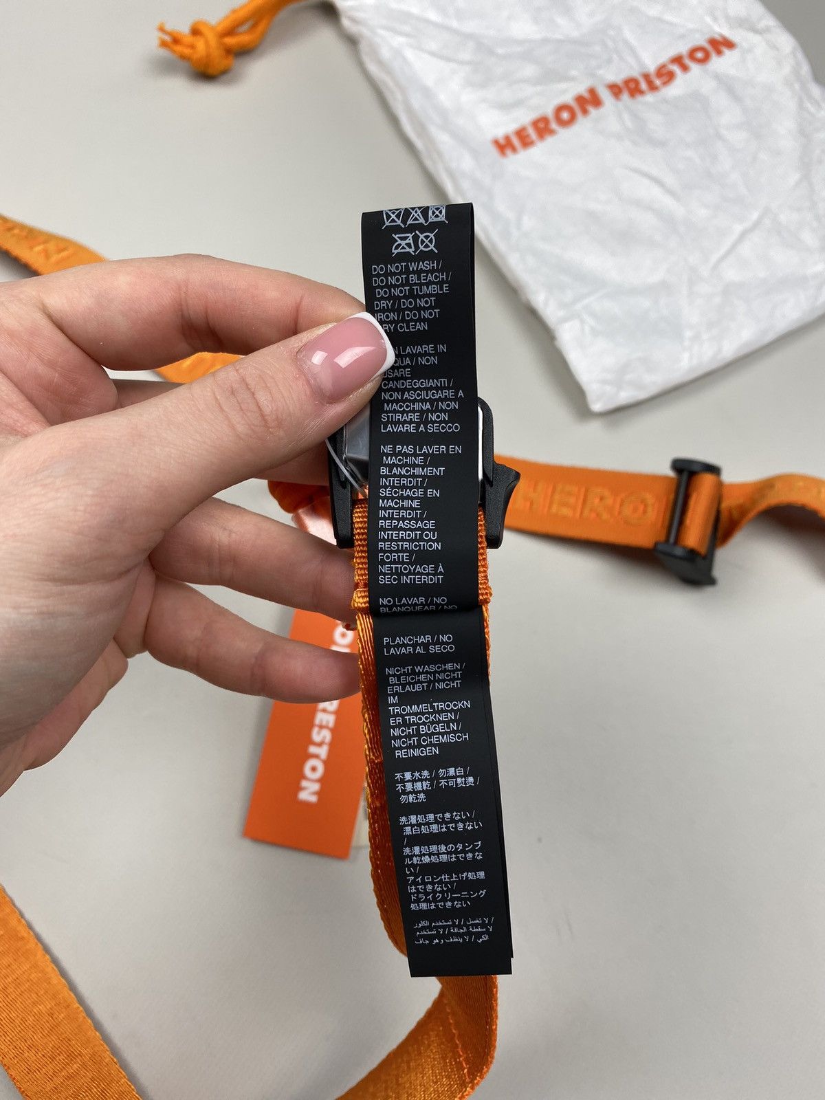 Heron Preston BNWT! Heron Preston Tiny Tape Magnetic Belt one size orange Size ONE SIZE - 10 Thumbnail