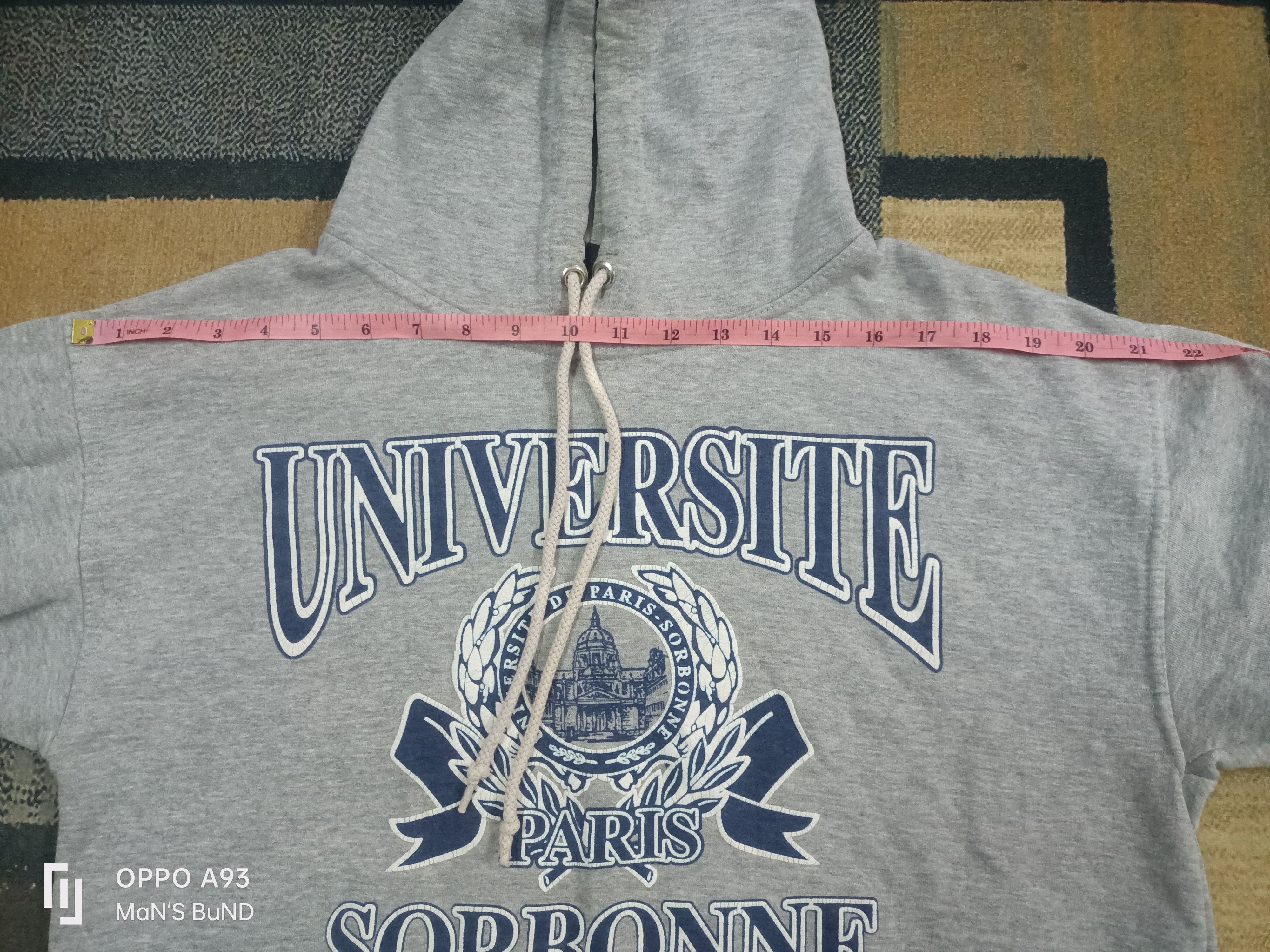 Vintage Universite of Paris Sorbonne France Gray Hoodie Sweatshirt Size US S / EU 44-46 / 1 - 11 Thumbnail