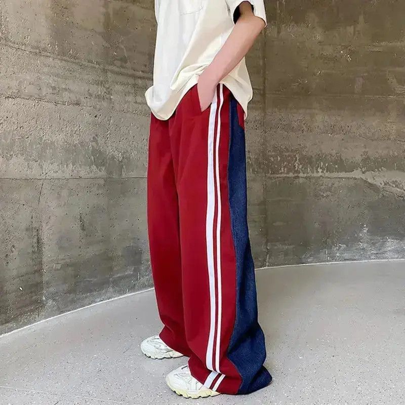 Japanese Brand Outdoor retro fashion side striped colorblock track pants Size US 30 / EU 46 - 1 Thumbnail