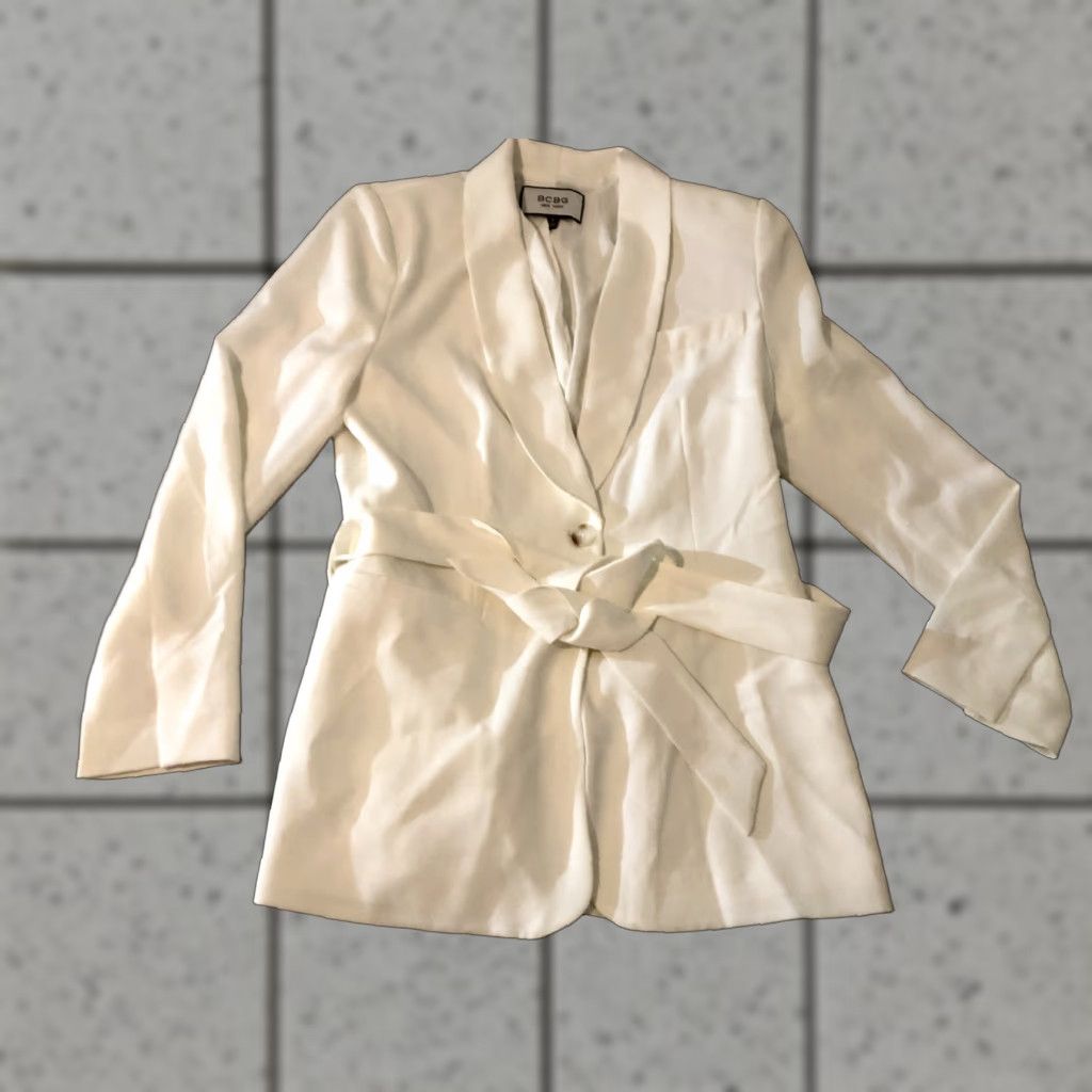 Bcbgmaxazria Womens BCBG Blazer Jacket 8 White Size M / US 6-8 / IT 42-44 - 1 Thumbnail