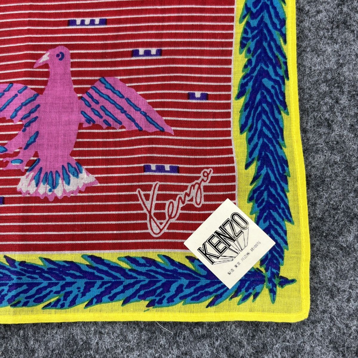 Kenzo × Vintage Kenzo Handkerchief / Bandana / Neckerchief B606 Size ONE SIZE - 2 Thumbnail