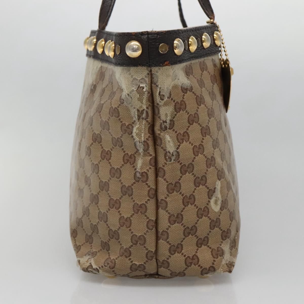 Gucci GUCCI GG Crystal Tote Bag Coated Canvas Beige Gold Size ONE SIZE - 4 Thumbnail