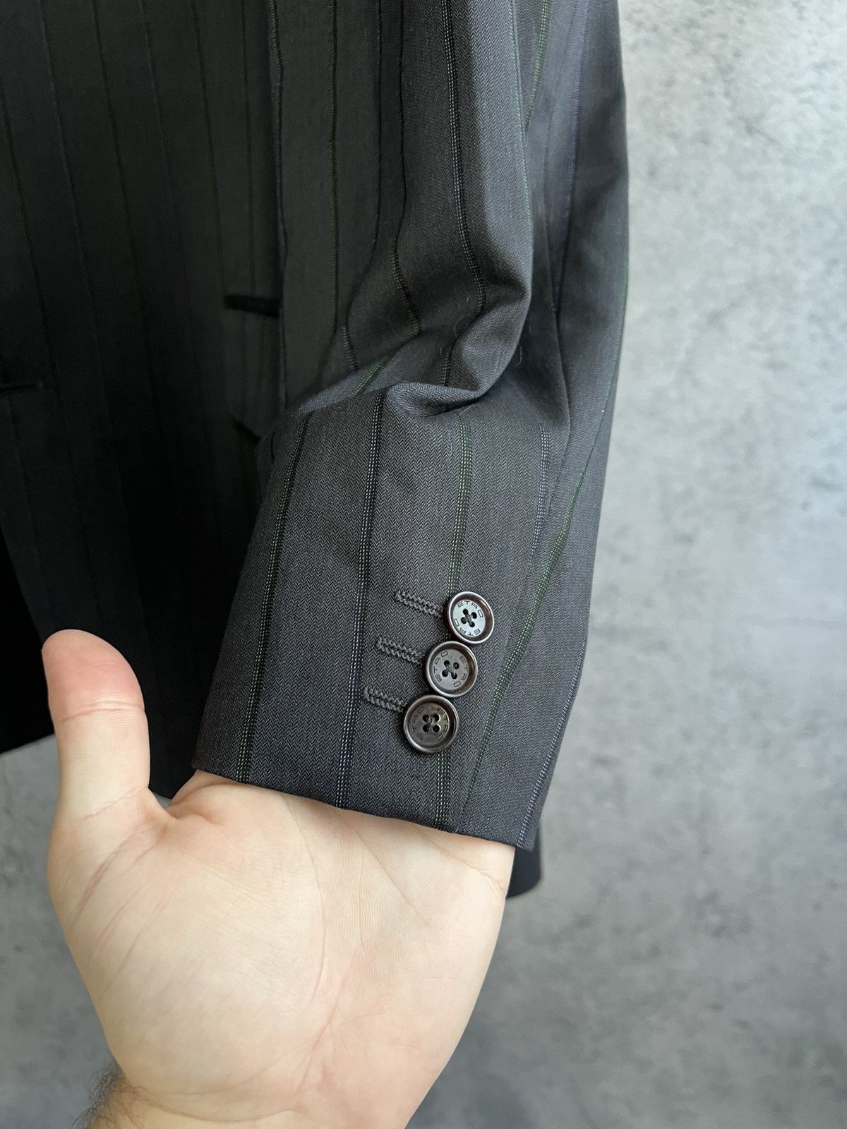 Etro Vintage Etro Milano Striped Blazer Classic Suit Wool Size 58 Size 50R - 7 Thumbnail