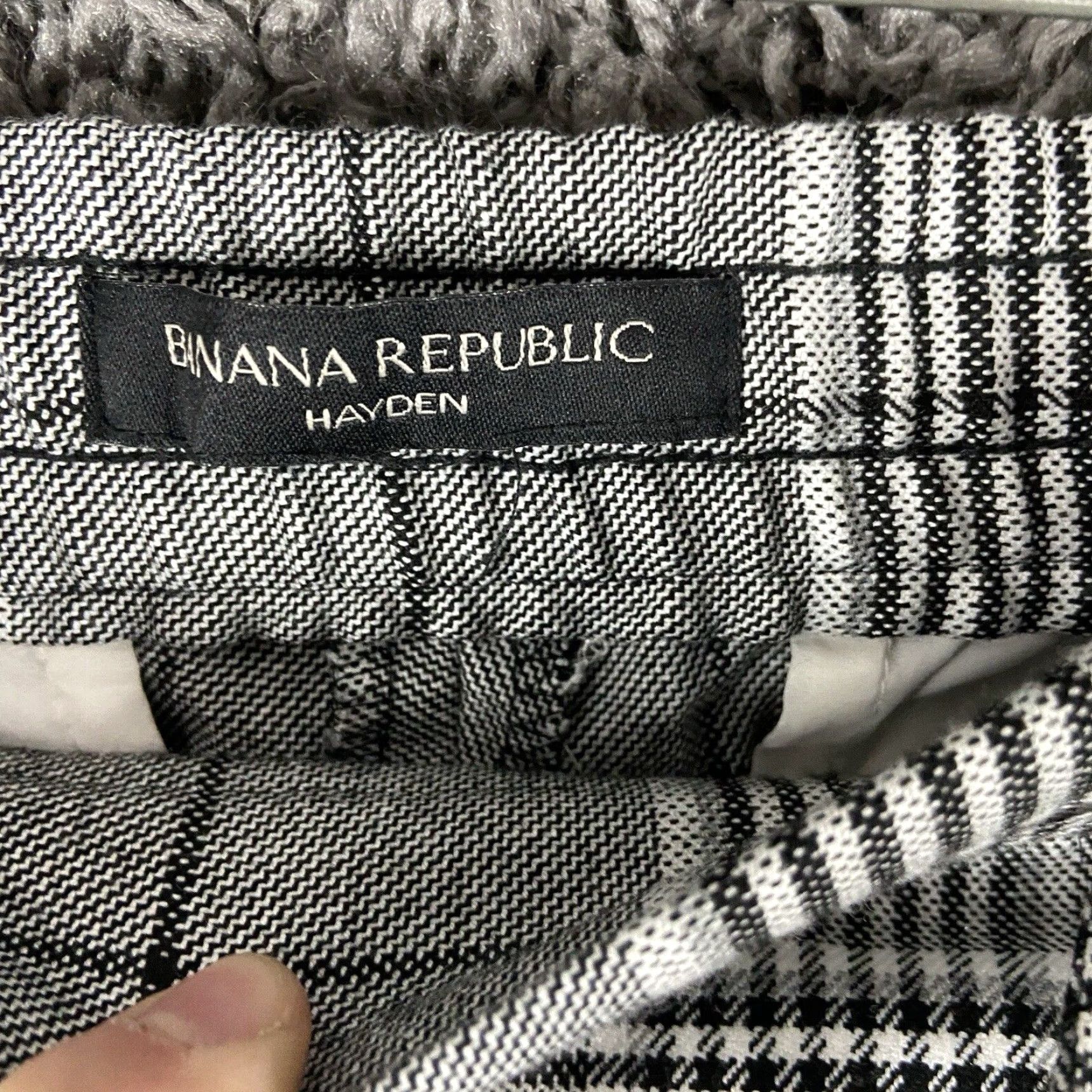 Banana Republic Banana Republic Plaid Pants Women's Small Black White Multicolor Womens Size 28" / US 6 / IT 42 - 6 Thumbnail