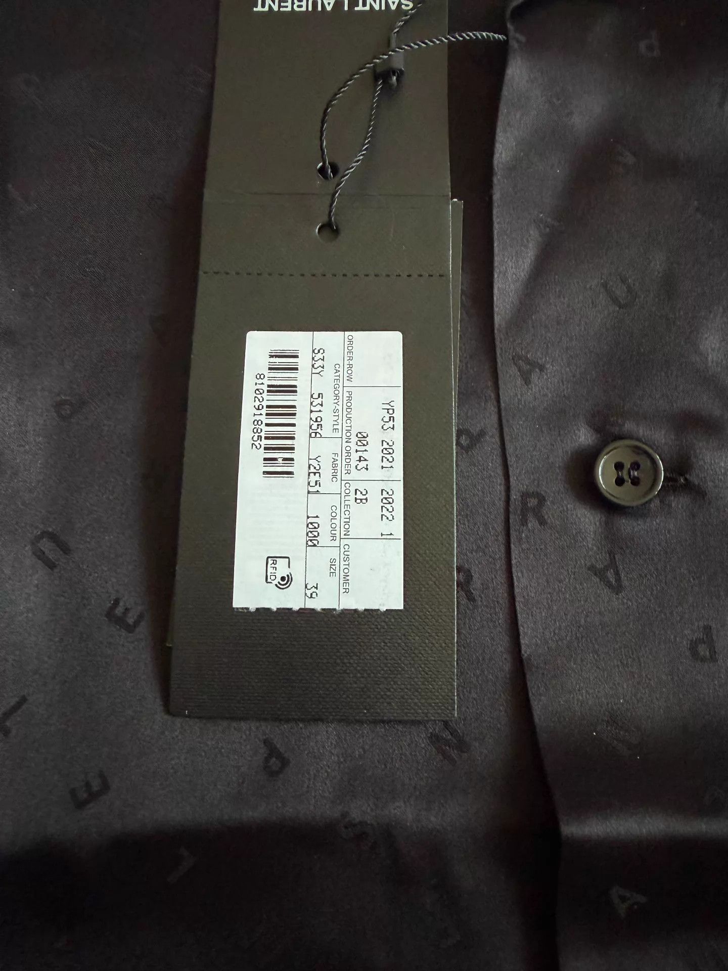 Saint Laurent Paris Saint Laurent Silk Printed Short-Sleeve Shirt Ｑ23 Size US L / EU 52-54 / 3 - 4 Thumbnail