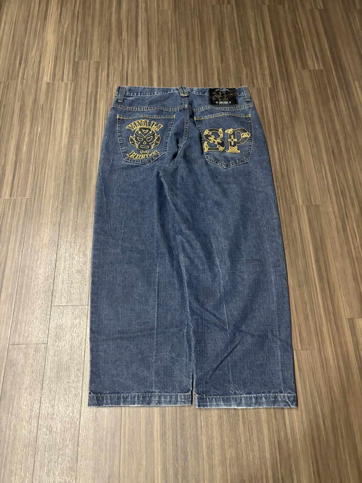 Southpole Vtg Y2K Southpole Baggy Jeans 38x28 Viva La Lucha Blue Size US 38 / EU 54 - 1 Thumbnail