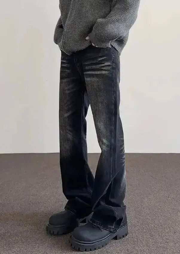 Japanese Brand Y2K Black Straight Leg Jeans Size US 30 / EU 46 - 1 Thumbnail