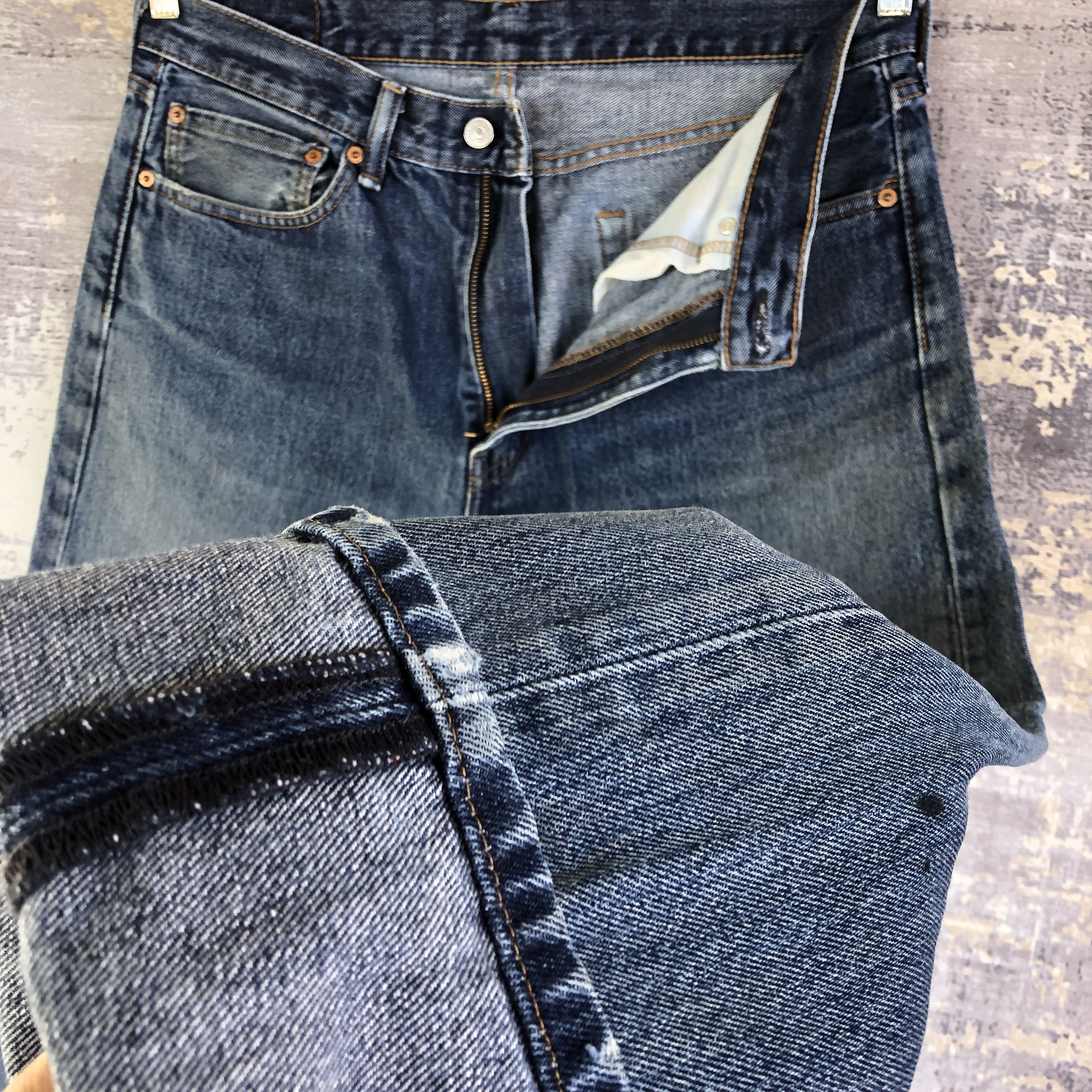 Levi's Vintage Y2K Distressed Levis 505 Jeans Levi's Faded Denim Size US 32 / EU 48 - 8 Thumbnail