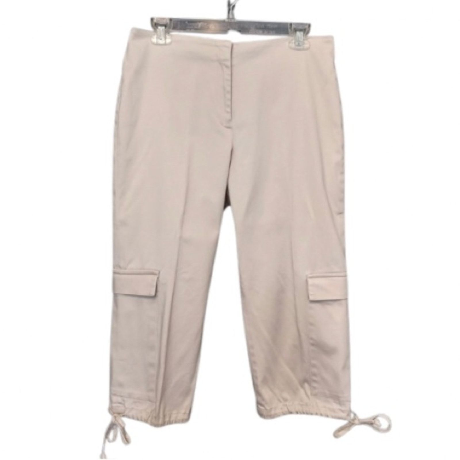Willi Smith Willi Smith Stretch Cotton Blend Khaki Cargo Capri Pants Size 32" / US 10 / IT 46 - 1 Thumbnail