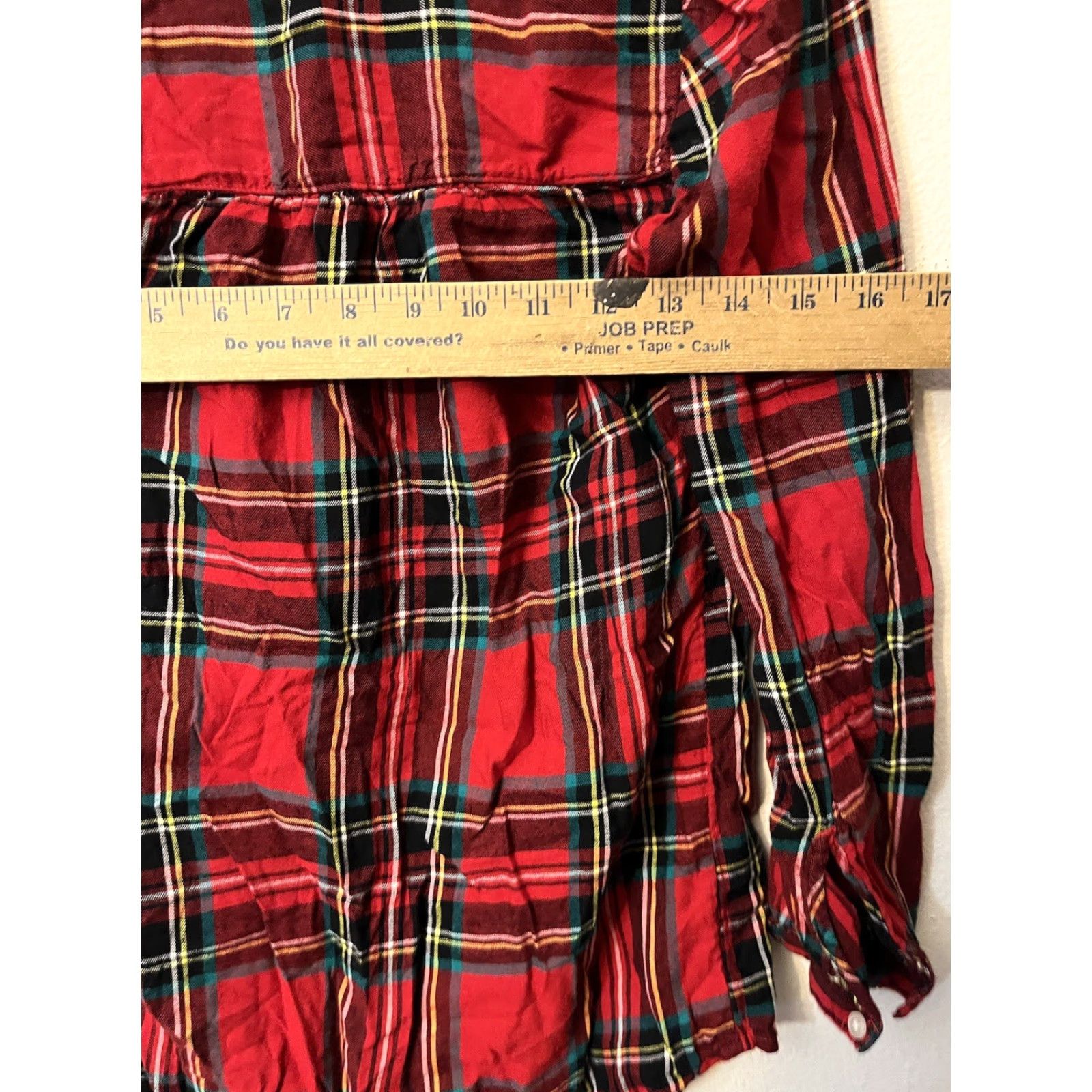 Old Navy VINTAGE Old Navy Flannel Tunic Shirt Women’s Red Plaid Button-Up Size XS Size XS / US 0-2 / IT 36-38 - 5 Thumbnail