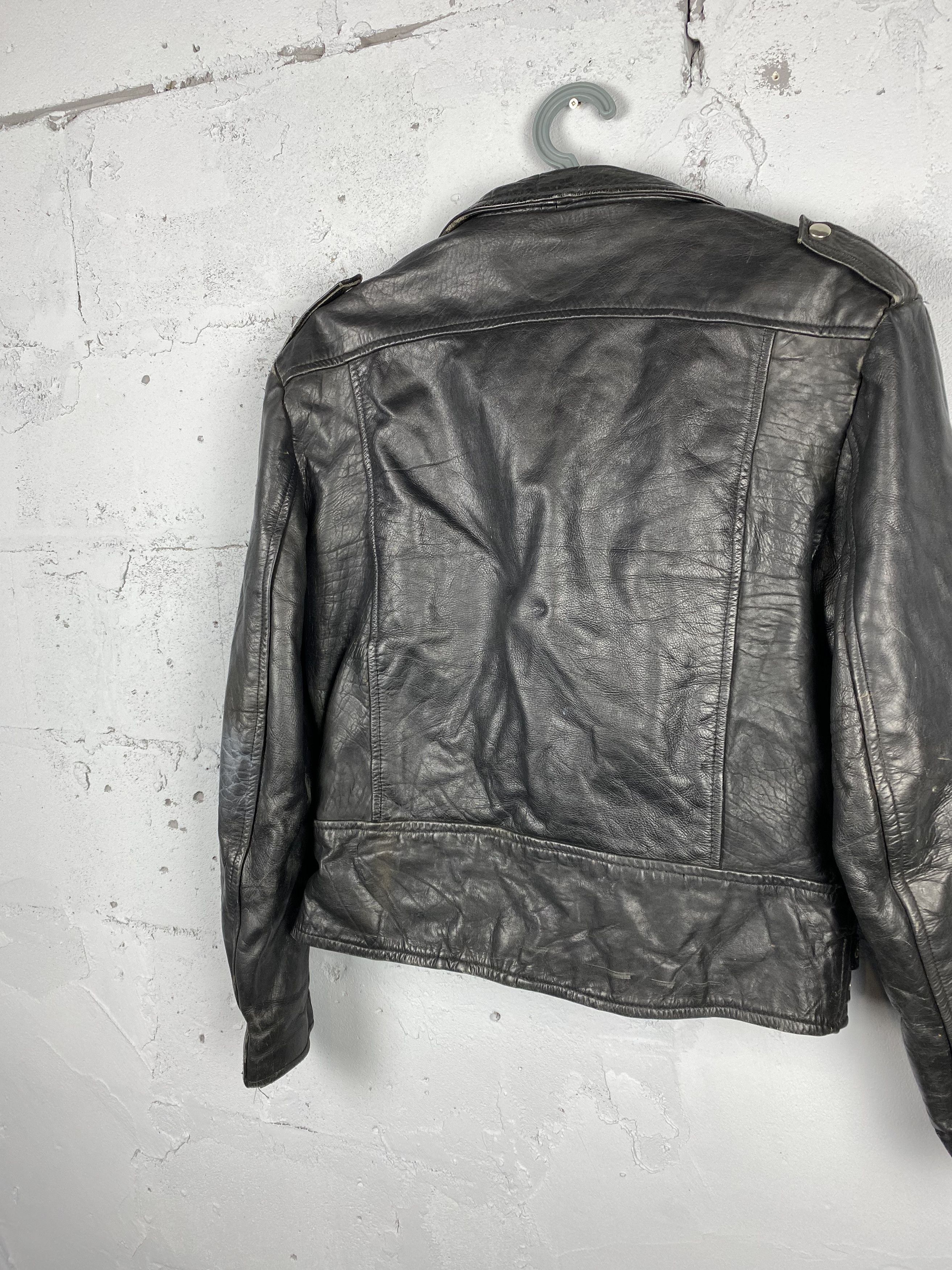 Vintage Vintage Avantgarde Biker Cropped Leather Jacket Size US M / EU 48-50 / 2 - 13 Thumbnail