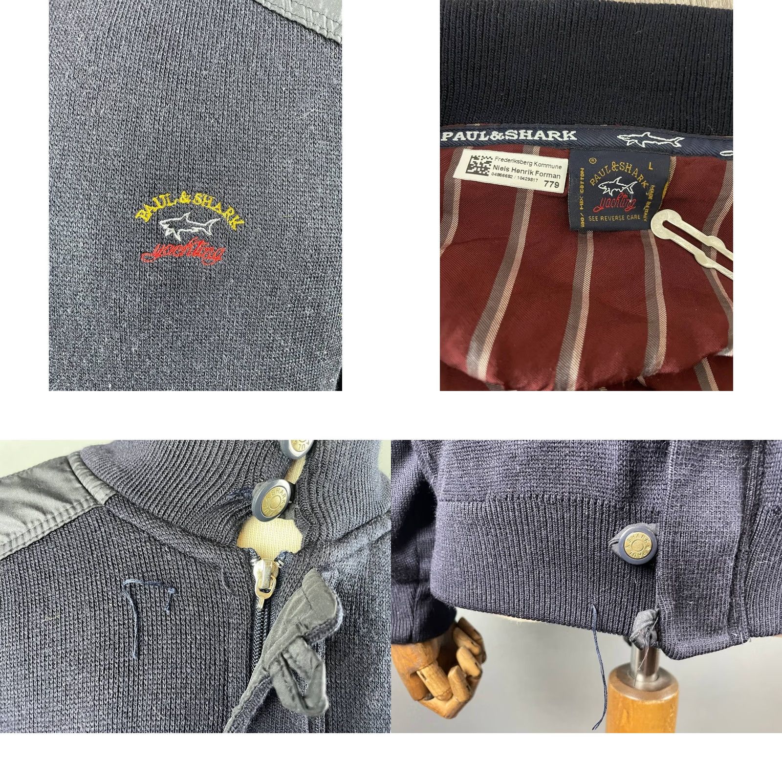 Paul & Shark Paul & Shark Jacket Mens Size L Blue Wool Knit Yachting Long Sleeve Zipper Size US L / EU 52-54 / 3 - 8 Thumbnail