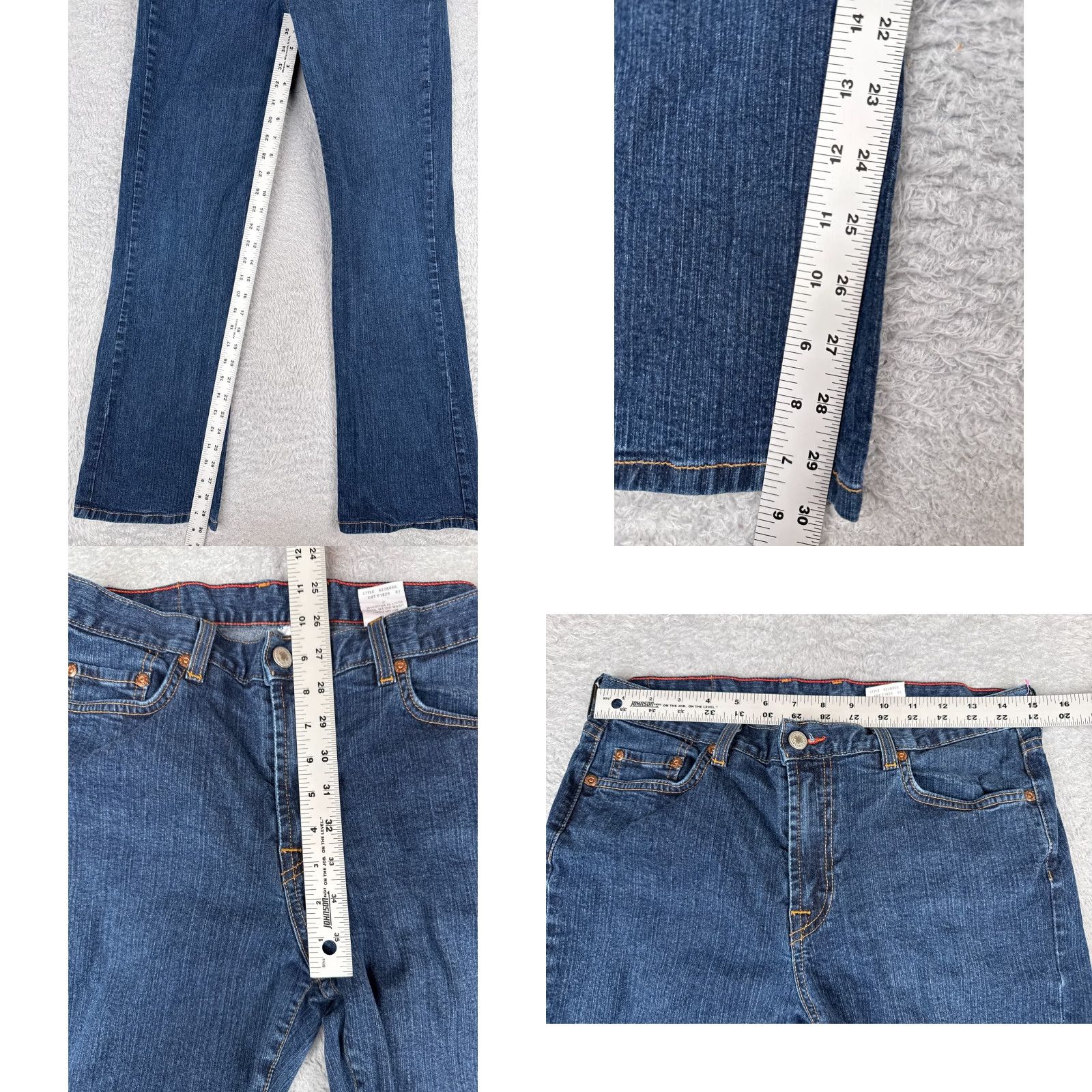 Lucky Brand VINTAGE Lucky Brand Jeans Womens 14 Blue Denim Bootcut Mid Rise 30x30 Comfort USA 5-Pocket Womens Jeans Size 36" / US 14 / IT 50 - 8 Thumbnail