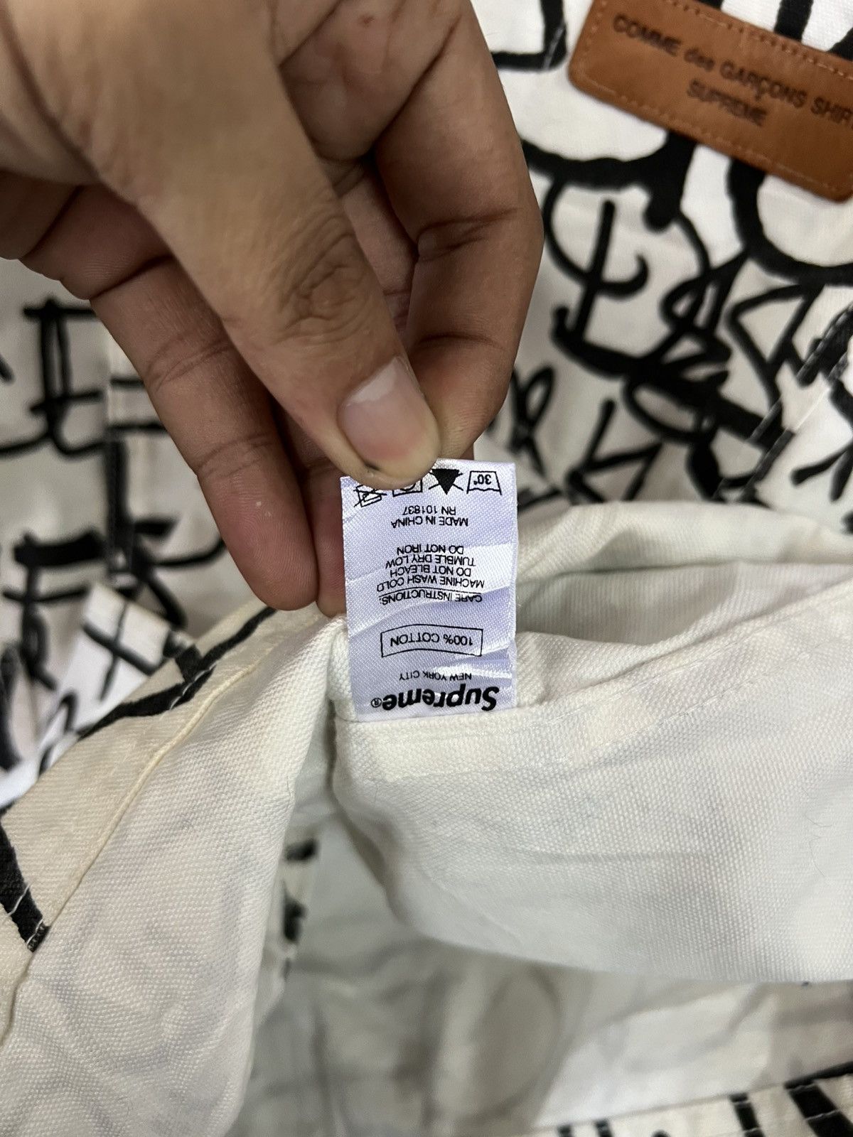 Comme des Garcons SHIRT × Supreme Supreme Comme des Garcons Shirt Printed Canvas Chore Size US L / EU 52-54 / 3 - 8 Thumbnail