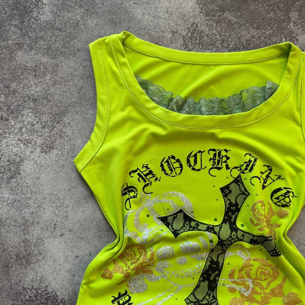 20471120 Amazing Y2K Sexy Gothic Tank Top Size M / US 6-8 / IT 42-44 - 4 Thumbnail
