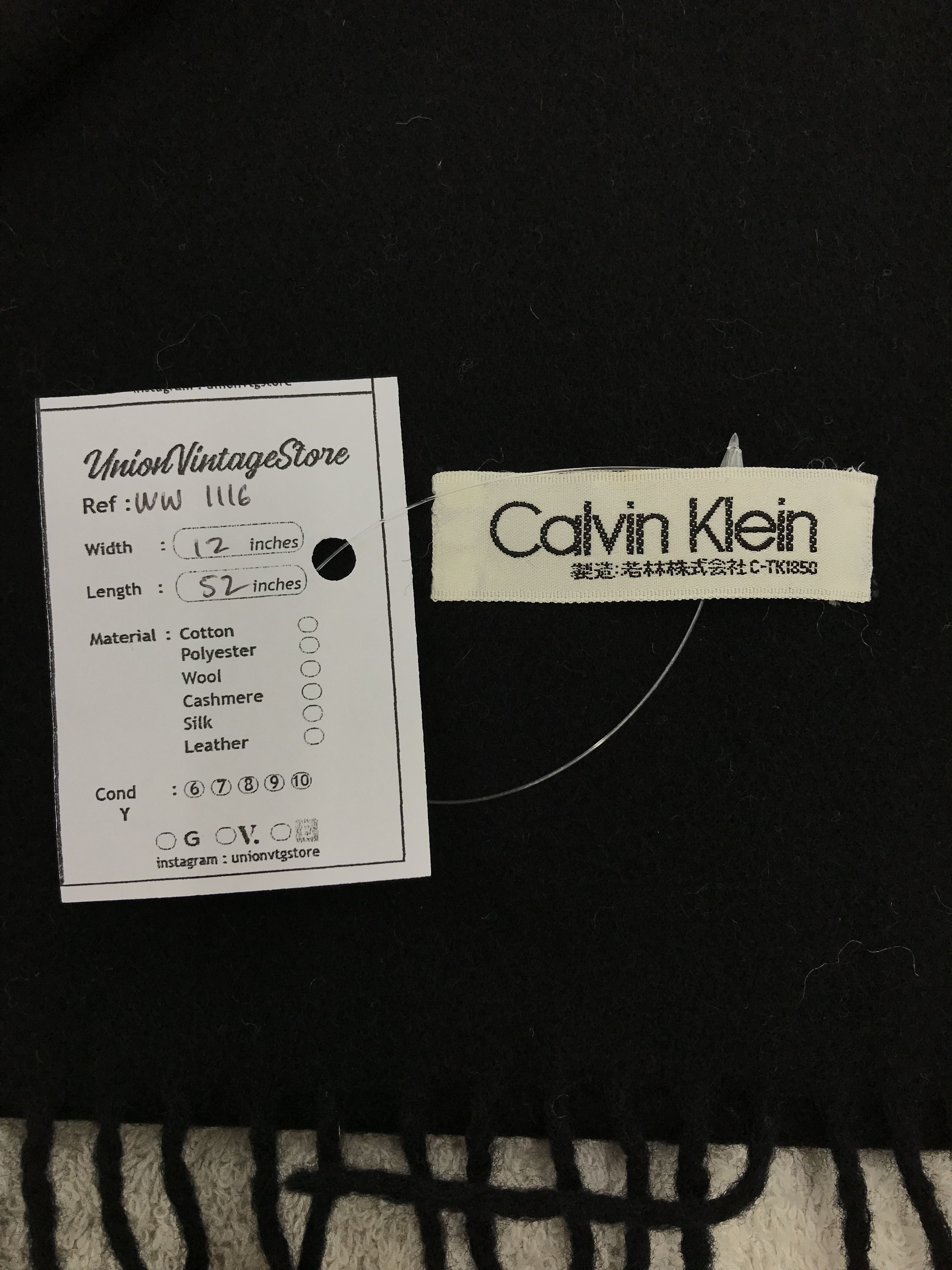 Calvin Klein × Vintage Calvin Klein Scarf / Muffler / Neckwear - WW1116 Size ONE SIZE - 5 Thumbnail