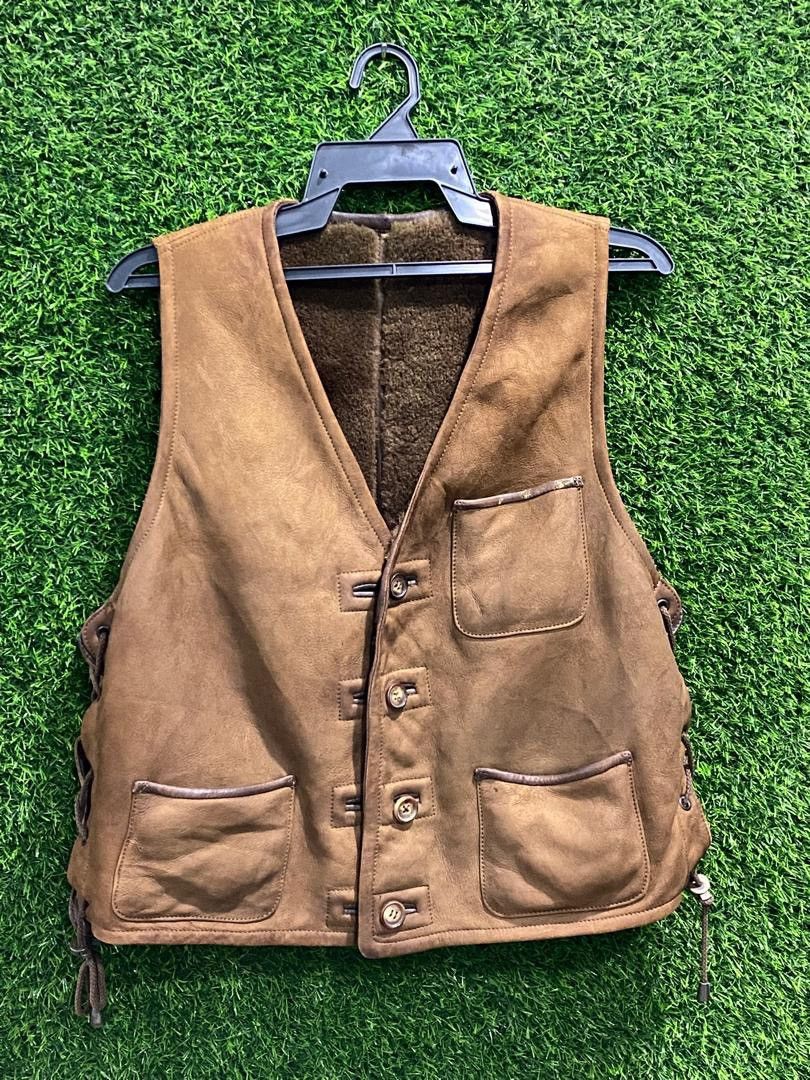 Vintage Shearling Spanish Lamb Leather Vest