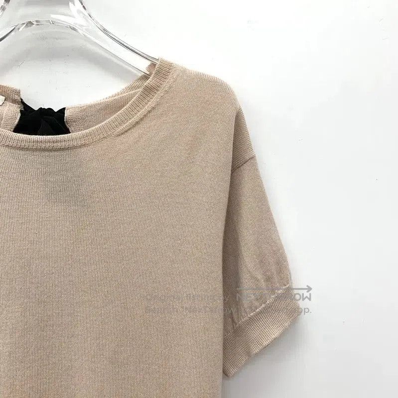 Miu Miu Miu Miu Beige Wool Women's T-Shirt . Size M / US 6-8 / IT 42-44 - 3 Thumbnail