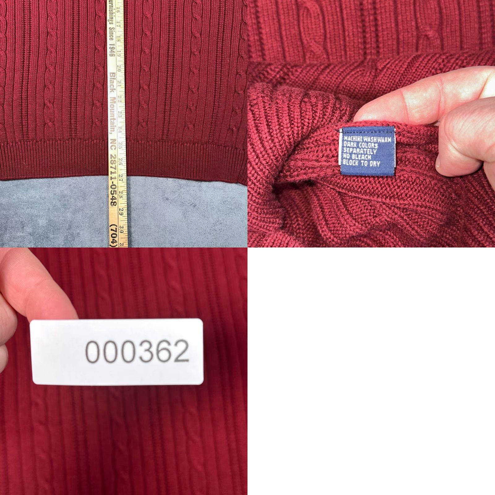 Ralph Lauren VINTAGE Ralph Lauren Fisherman Sweater Mens Big 1XB Red Crew Neck Oarsman Chaps Knit Cable-Knit Cotton 80s 90s Grunge Retro USA Size US XL / EU 56 / 4 - 8 Thumbnail