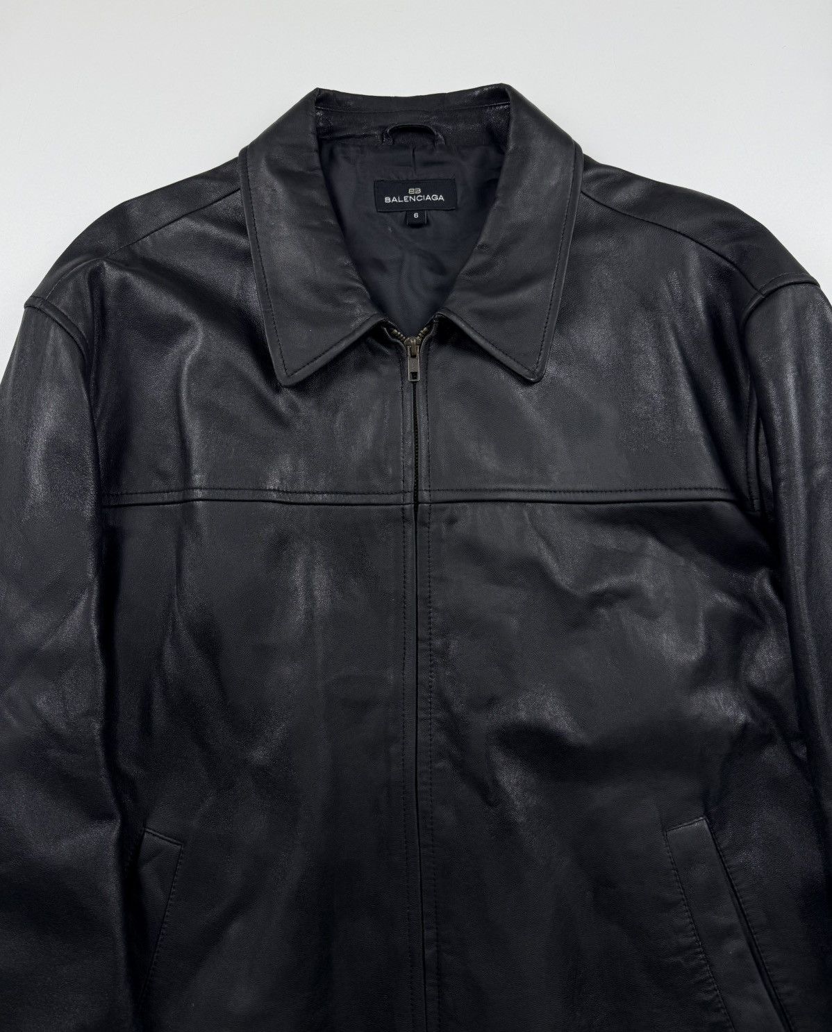 Balenciaga Vintage Balenciaga Zip Up Leather Jacket Size US L / EU 52-54 / 3 - 5 Thumbnail