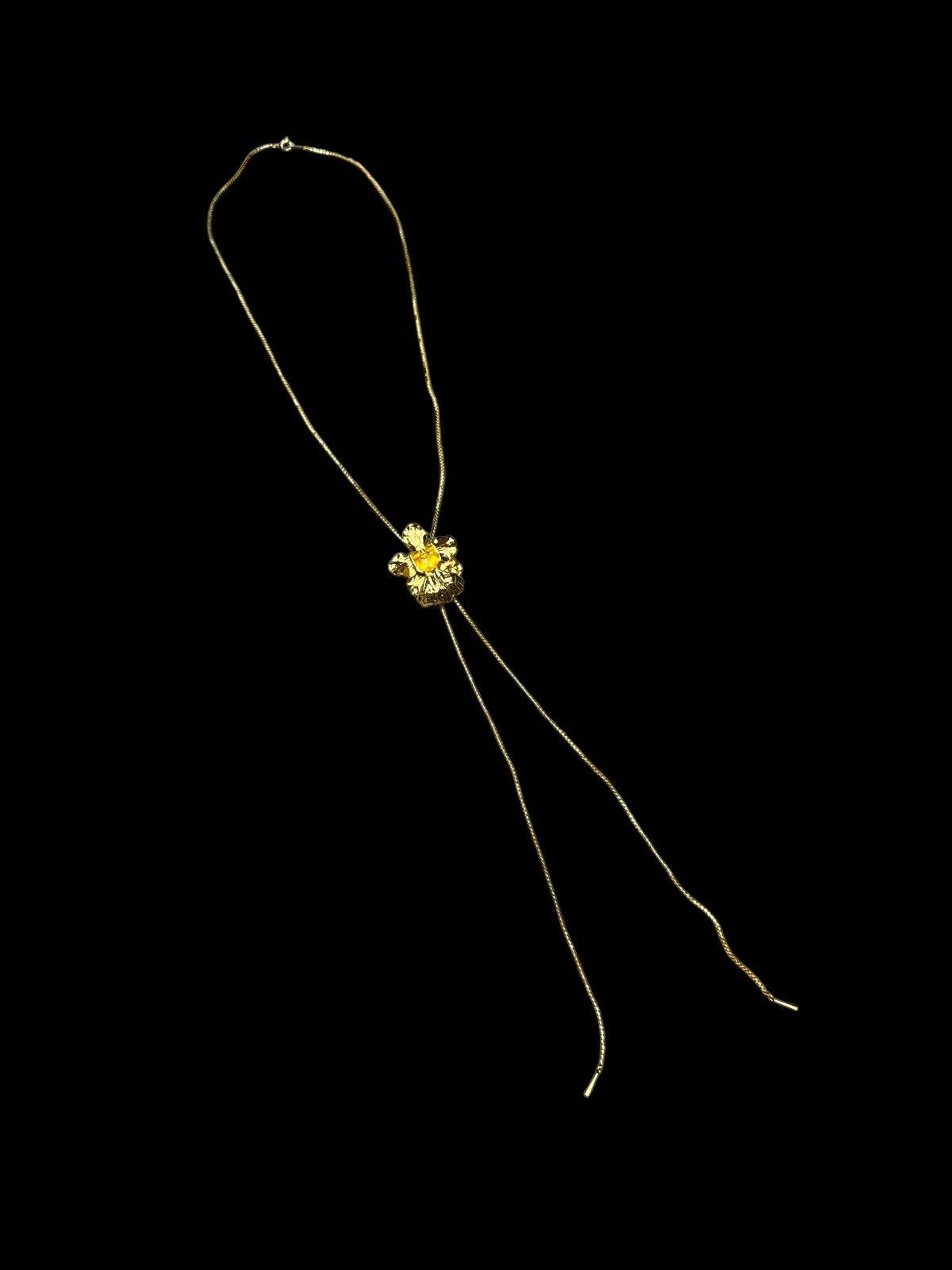 Japanese Brand RISIS 24K GOLD PLATED ORCHID BOLO TIE Size ONE SIZE - 2 Thumbnail
