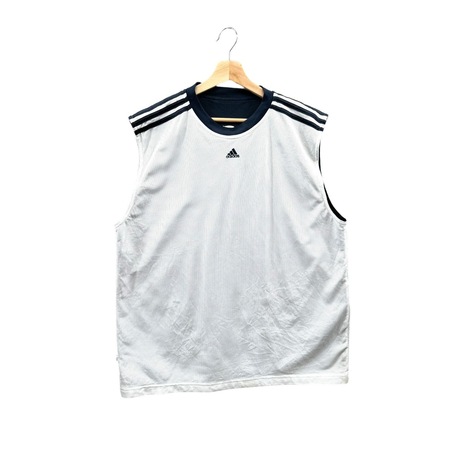 Adidas × Vintage 2000's Adidas Reversible Mesh Practice Jersey Size US L / EU 52-54 / 3 - 1 Thumbnail