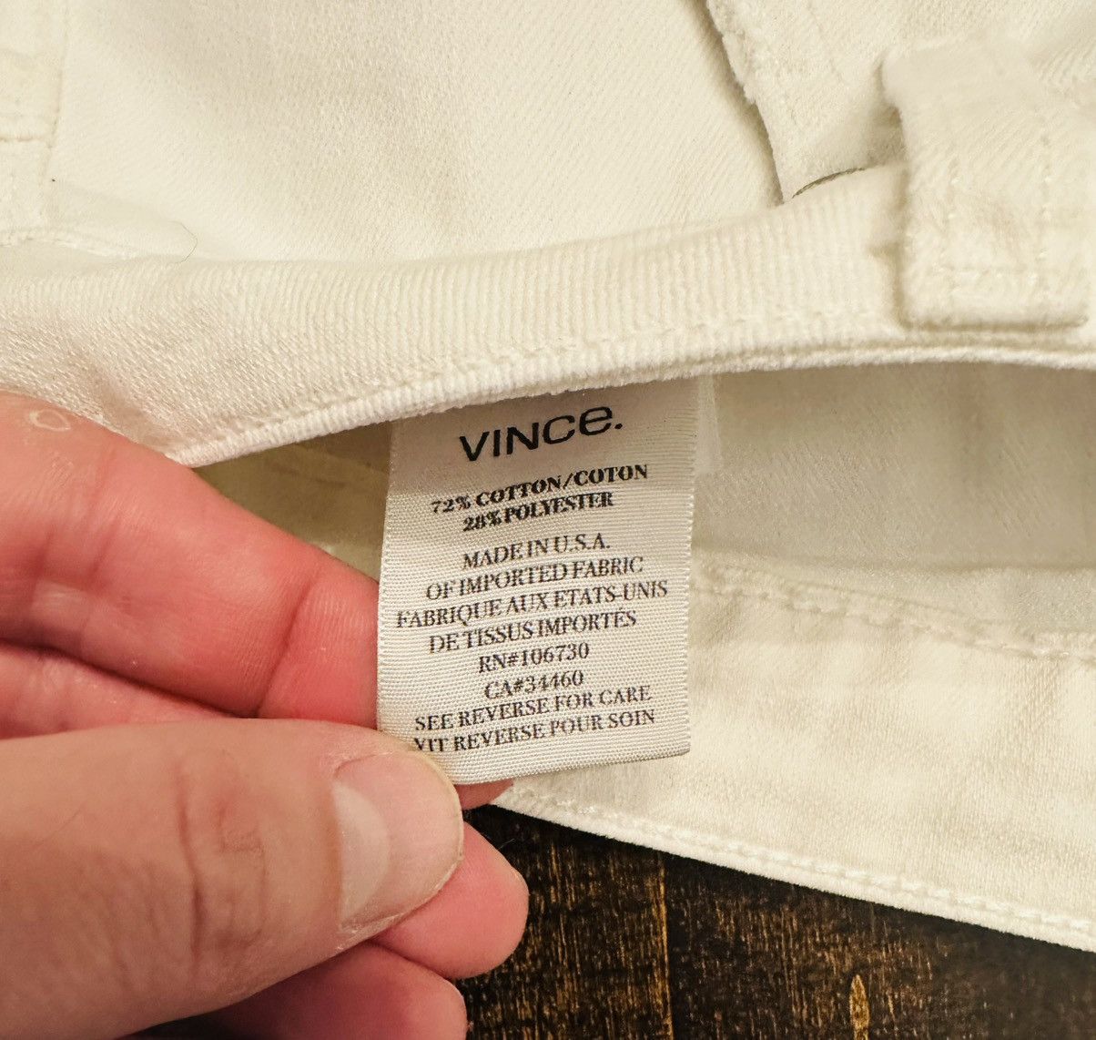 Vince Vince Size 28 Vintage Boy Jeans White Skinny Jeans (30x29) Size 30" / US 8 / IT 44 - 8 Thumbnail