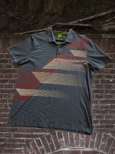 Hugo Boss Hugo Boss streetweaar striped Polo Size US L / EU 52-54 / 3 - 1 Thumbnail