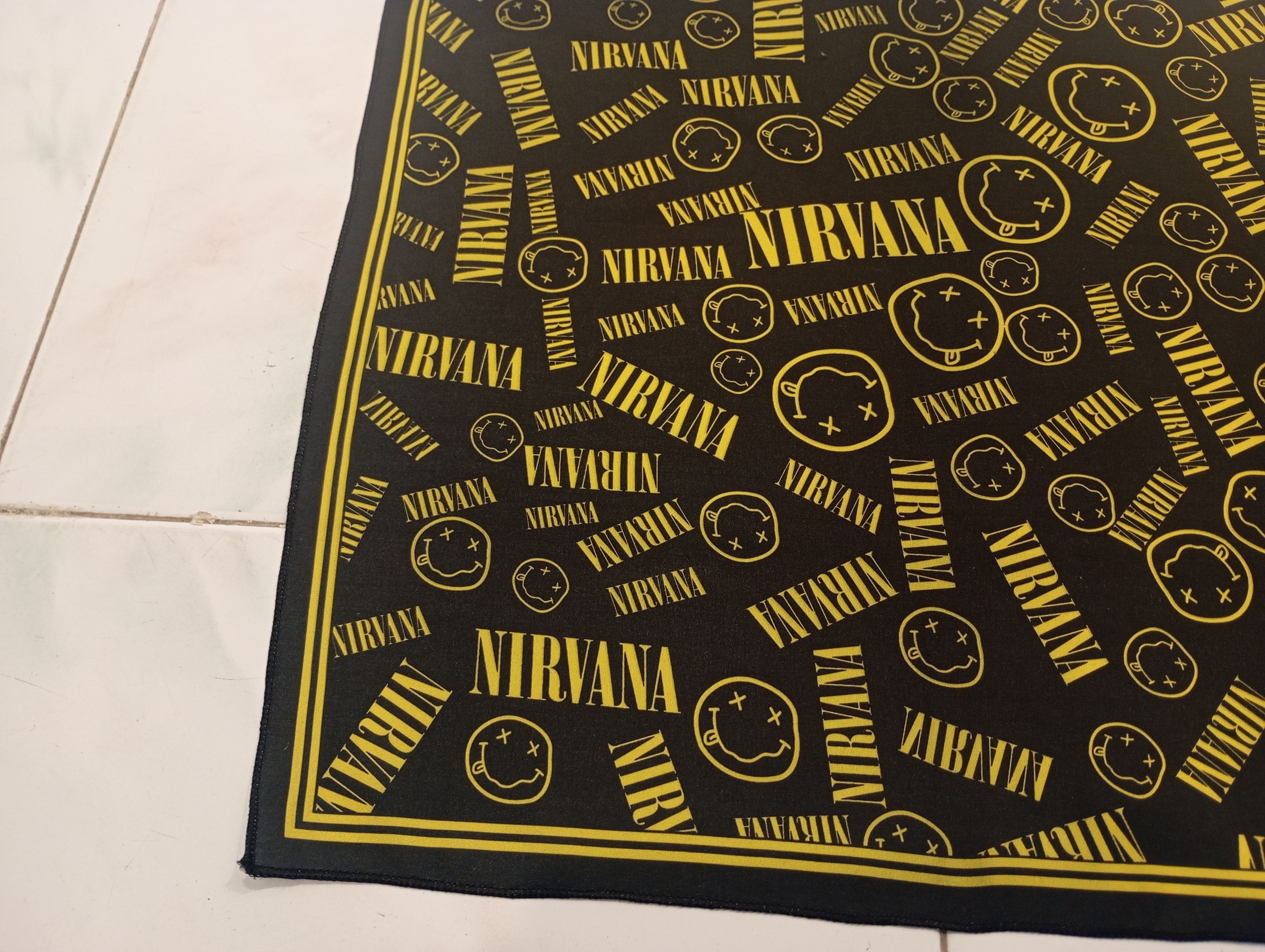 Band Tees Skulls Bandana Handkerchief Nirvana rock Band tees Size ONE SIZE - 3 Thumbnail