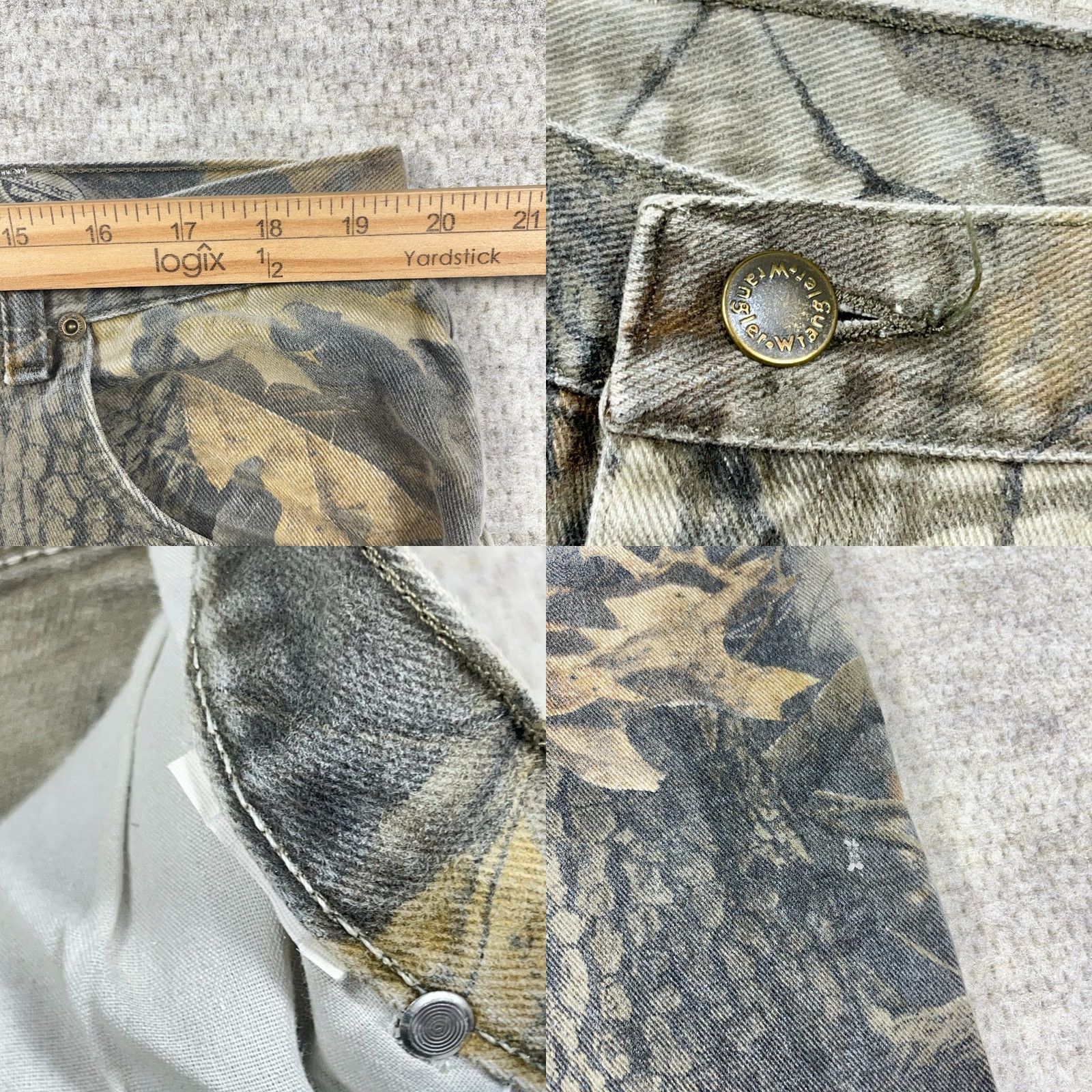 Wrangler Vintage Wrangler Jeans Camouflage Brown 38x29 Regular Denim 5-Pocket Zipper Button Men Spring Summer Fall Winter Y2K Baggy Realtree Hardwood Slimming Size US 38 / EU 54 - 9 Thumbnail