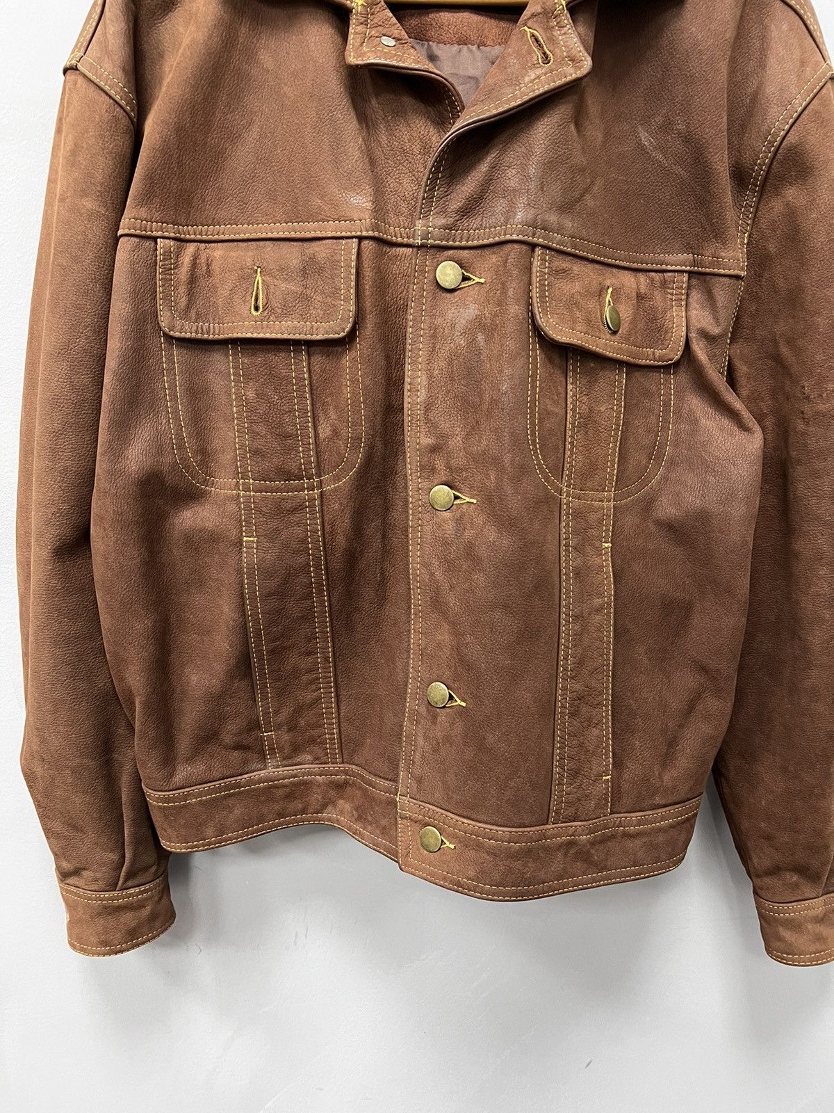 Vintage Vintage Genuine Real Leather Cropped Jacket Avant Garde Size US M / EU 48-50 / 2 - 4 Thumbnail