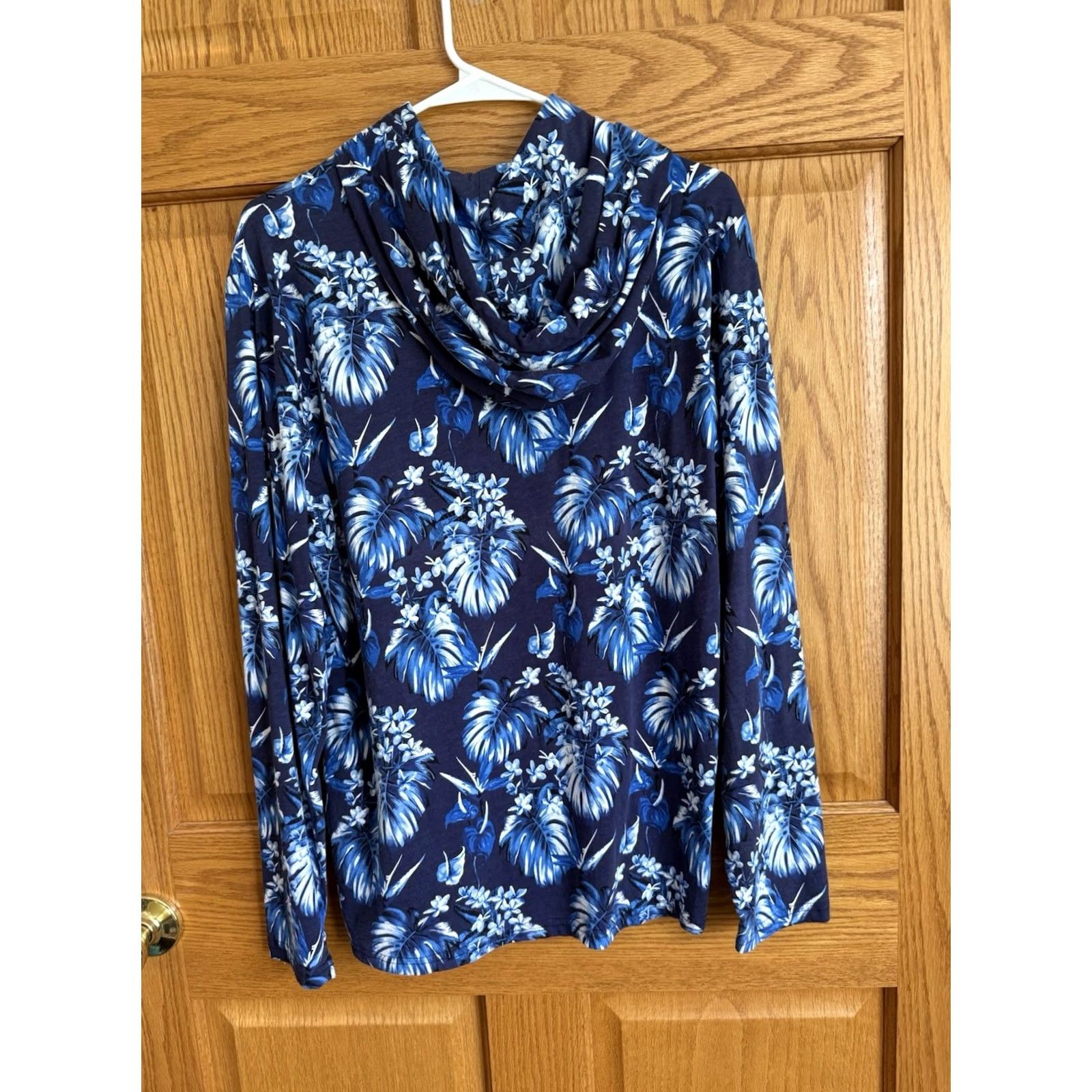 Polo Ralph Lauren Polo Ralph Lauren Mens Medium Blue White Floral Hoodie Hawaiian Preppy Beach Size US M / EU 48-50 / 2 - 2 Thumbnail