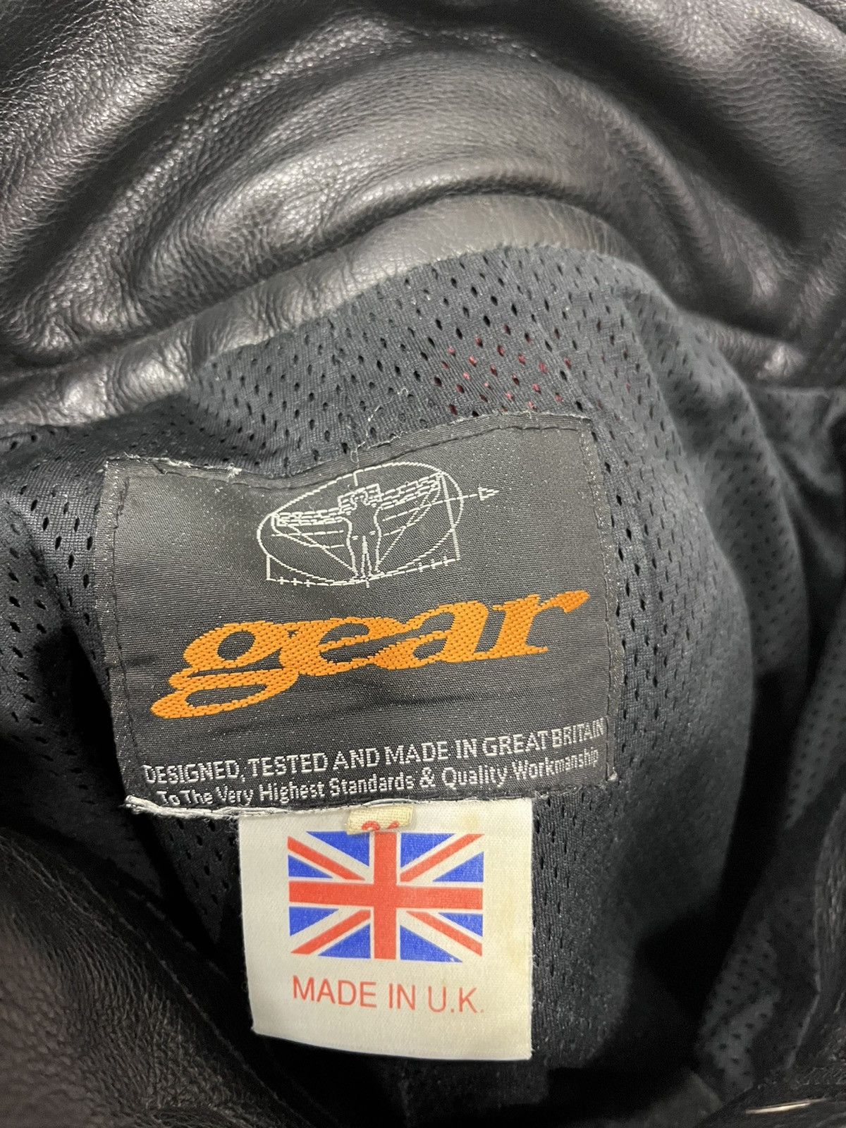 Leather VINTAGE NAVY MOTOR CYCLE GEAR LEATHER PANTS WITH PADS Size US 34 / EU 50 - 8 Thumbnail
