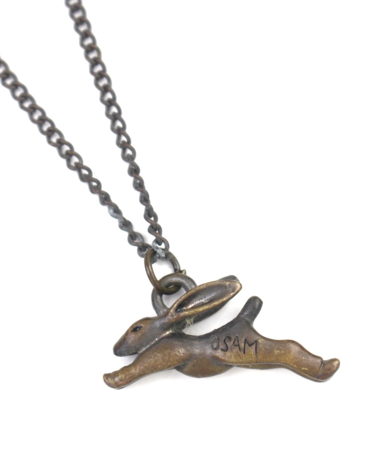 Vintage 1990S OSAM JAPAN FREE RUN RABBIT BRASS NECKLACE Size ONE SIZE - 3 Thumbnail