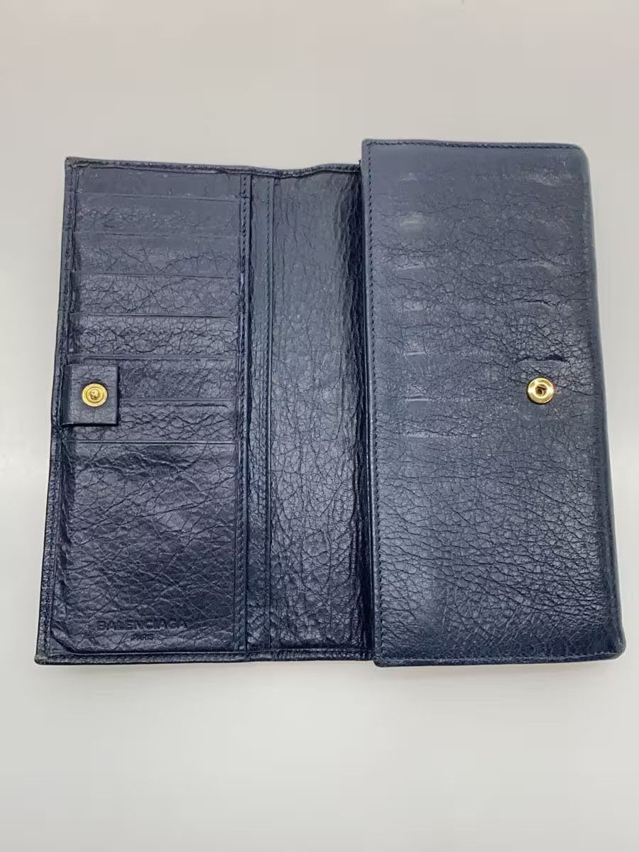 Balenciaga Balenciaga Giant Continental Goat Leather Long Wallet Navy Size ONE SIZE - 4 Thumbnail