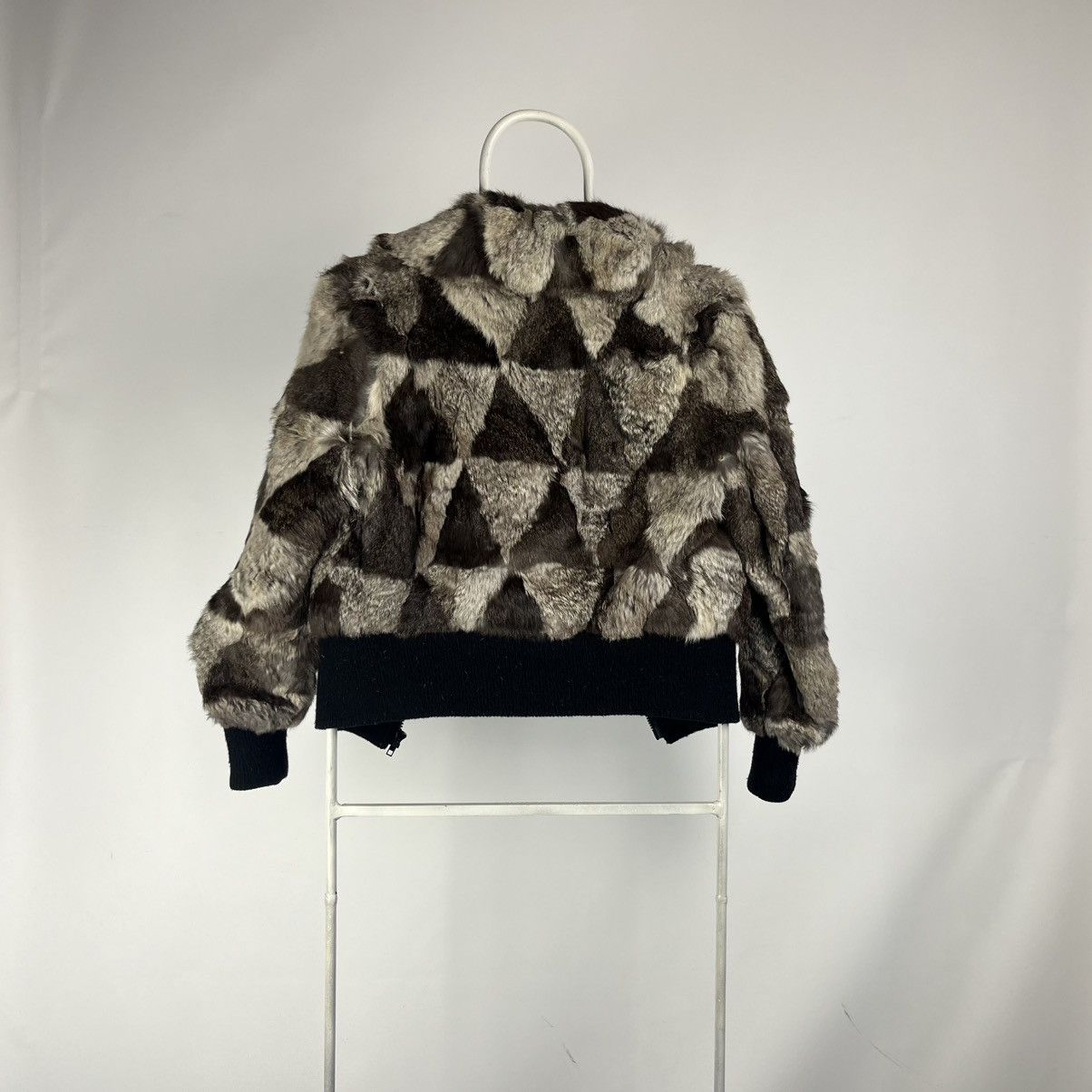 Other Vintage Rabbit Fur Faux Patchwork Crop Jacket Size S / US 4 / IT 40 - 5 Thumbnail
