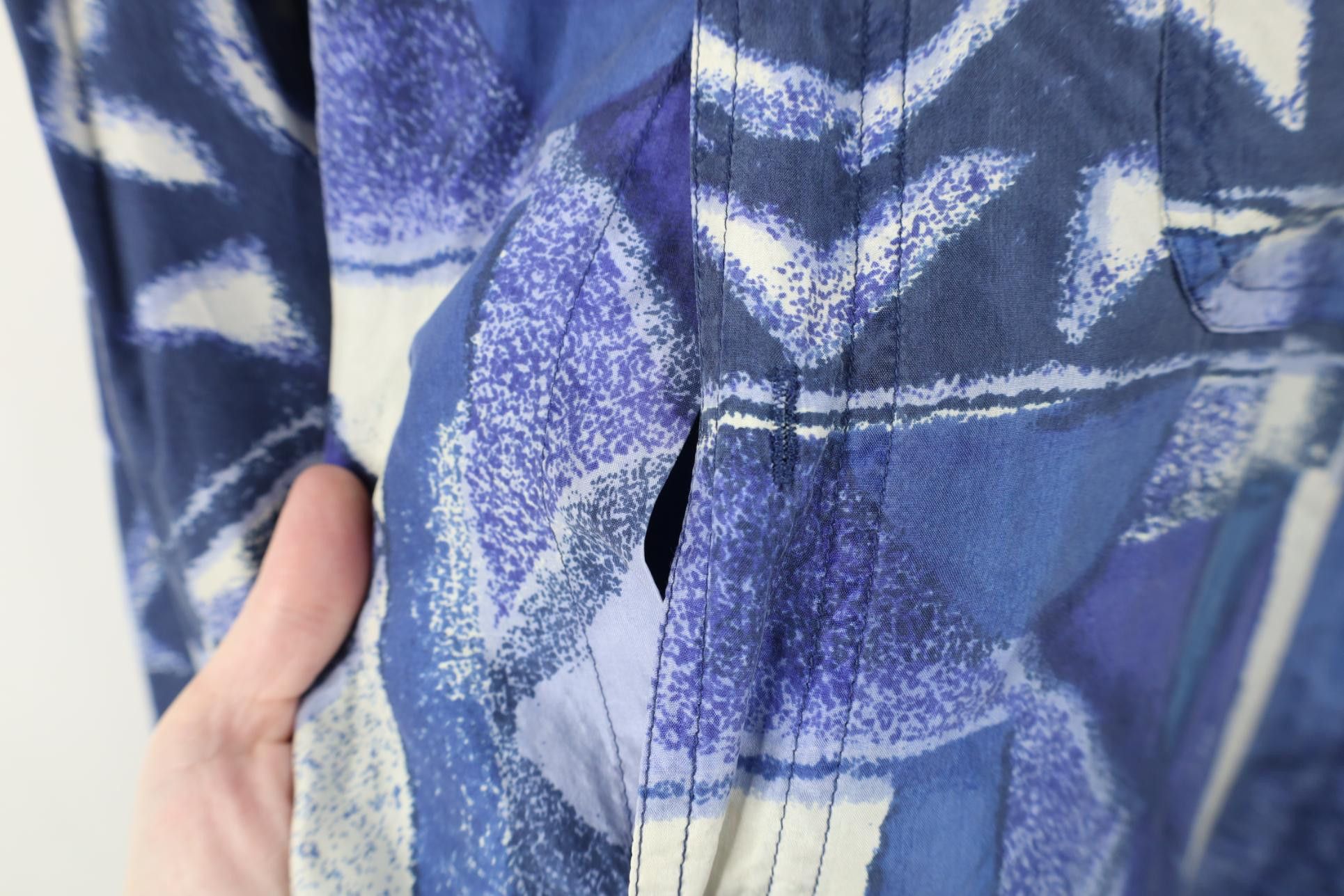 Vintage Vintage 90s Streetwear Silk Long Sleeve Collared Shirt Size US L / EU 52-54 / 3 - 4 Thumbnail
