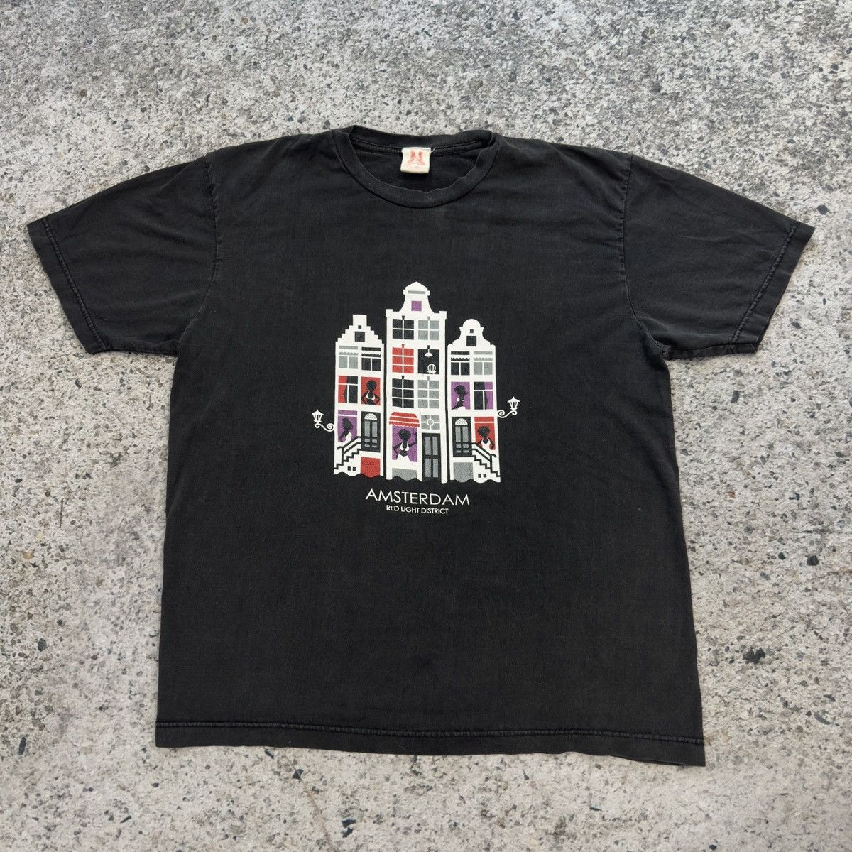 Vintage 90s Sin City Amsterdam Red Light District Sex Tee ERD Grunge Size US L / EU 52-54 / 3 - 6 Thumbnail