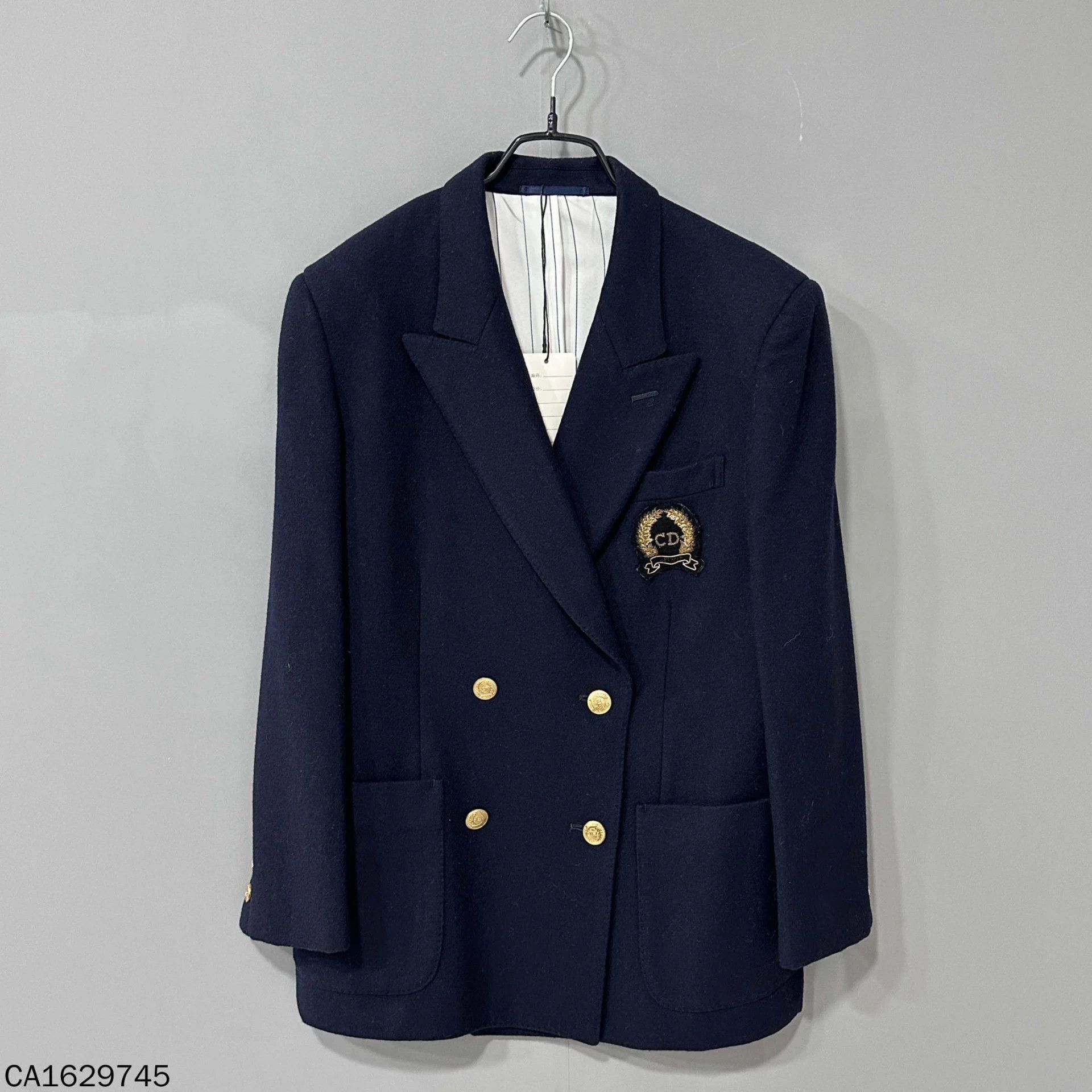 Dior Dior Badge Wheat 4k Gold Button Wool Blazer M Size M / US 6-8 / IT 42-44 - 1 Thumbnail