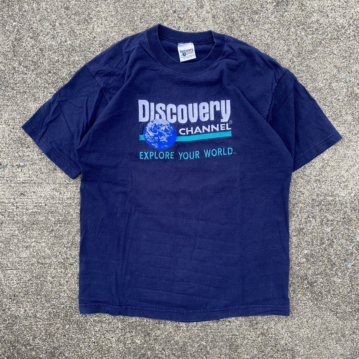 Vintage Vintage Discovery Channel Tee Size US L / EU 52-54 / 3 - 1 Thumbnail