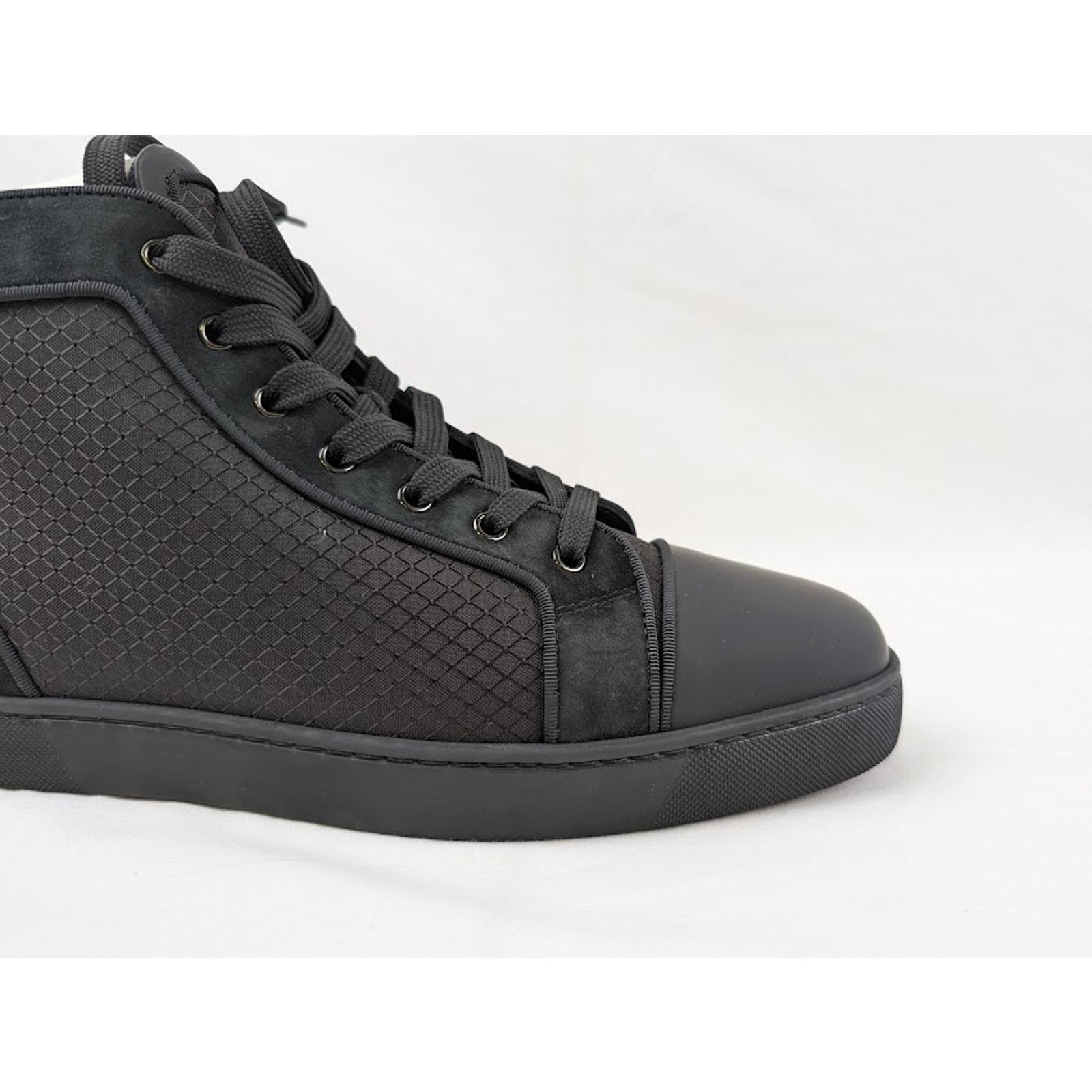 Christian Louboutin o1rshd1 Louis Orlato Flat Hi-Top Sneakers in Black Size US 13 / EU 46 - 3 Thumbnail