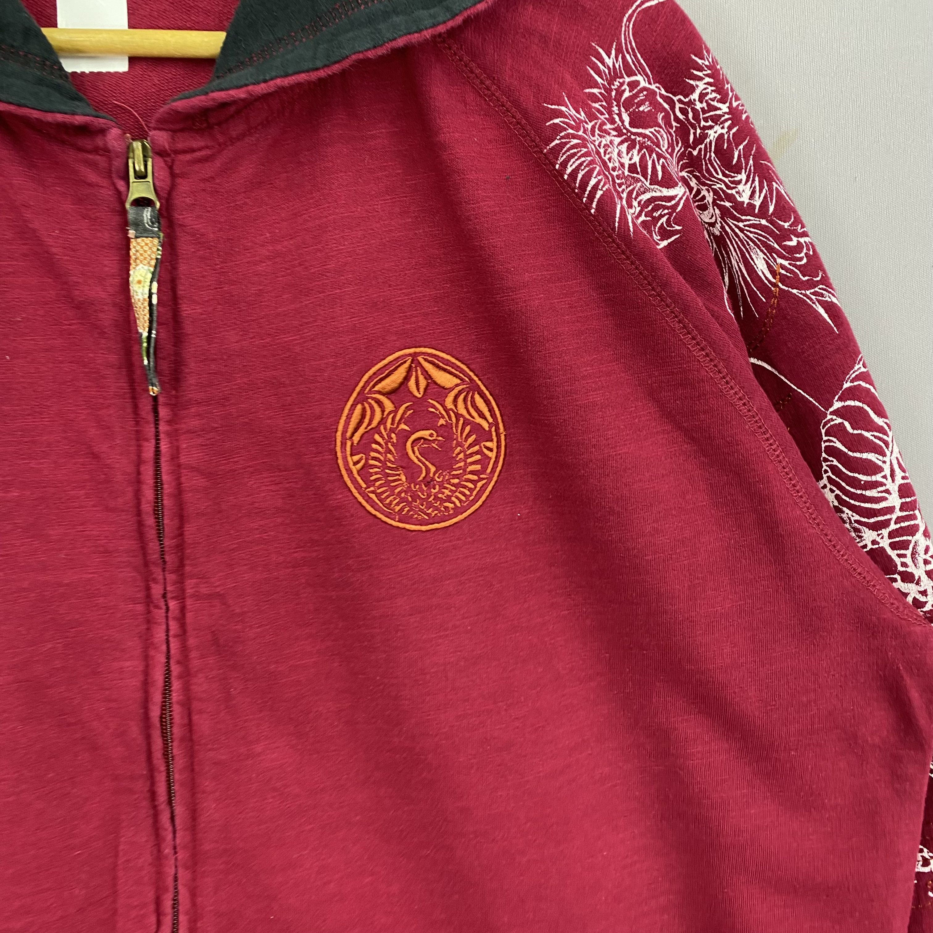 Japanese Brand Vintage DRAGON Sukajan Hoodie Sweater Zipper Sweatshirt Size US XL / EU 56 / 4 - 8 Thumbnail