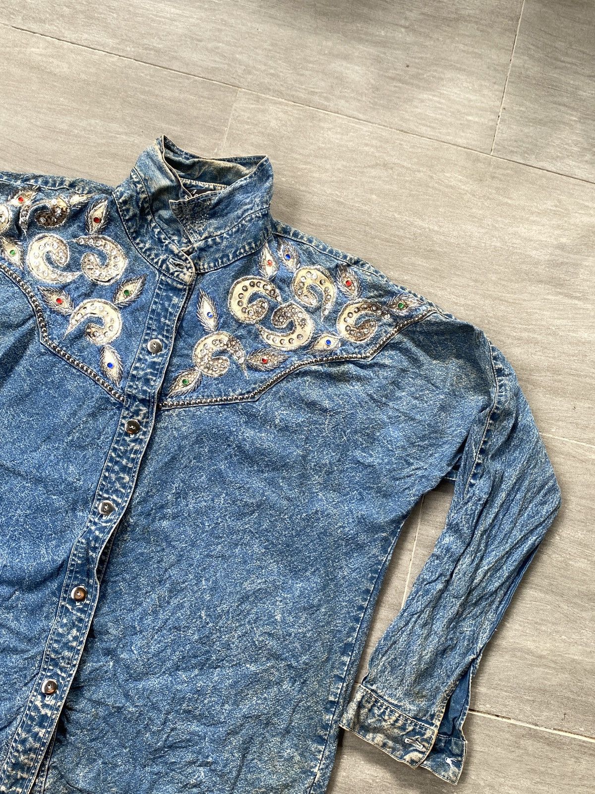 Vintage VINTAGE Lee Sands Hawaii Denim Button Jacket Women Size L / US 10 / IT 46 - 15 Thumbnail