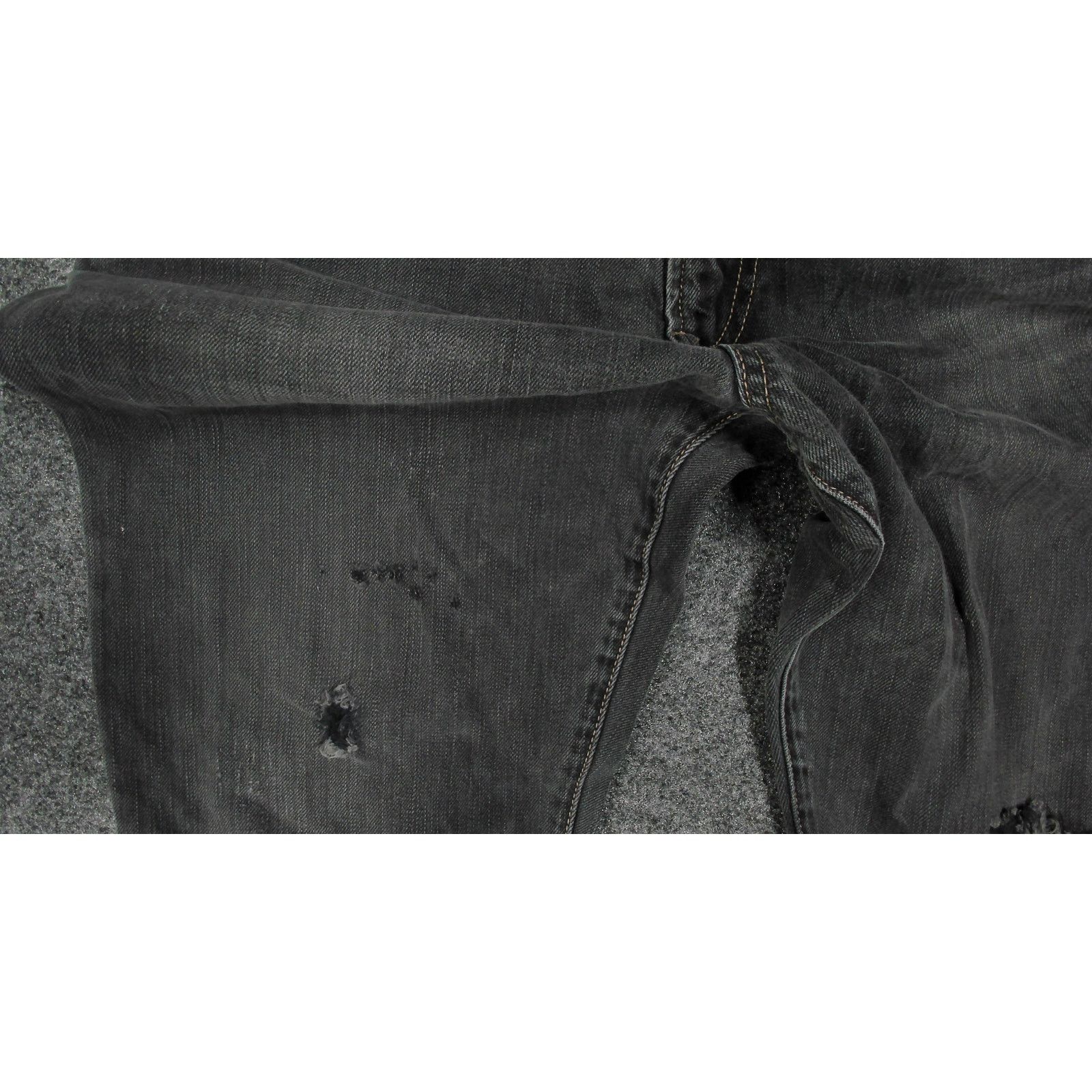 Express Express Faded Black Wash Distressed Denim Jeans 36x30 Size US 36 / EU 52 - 12 Thumbnail