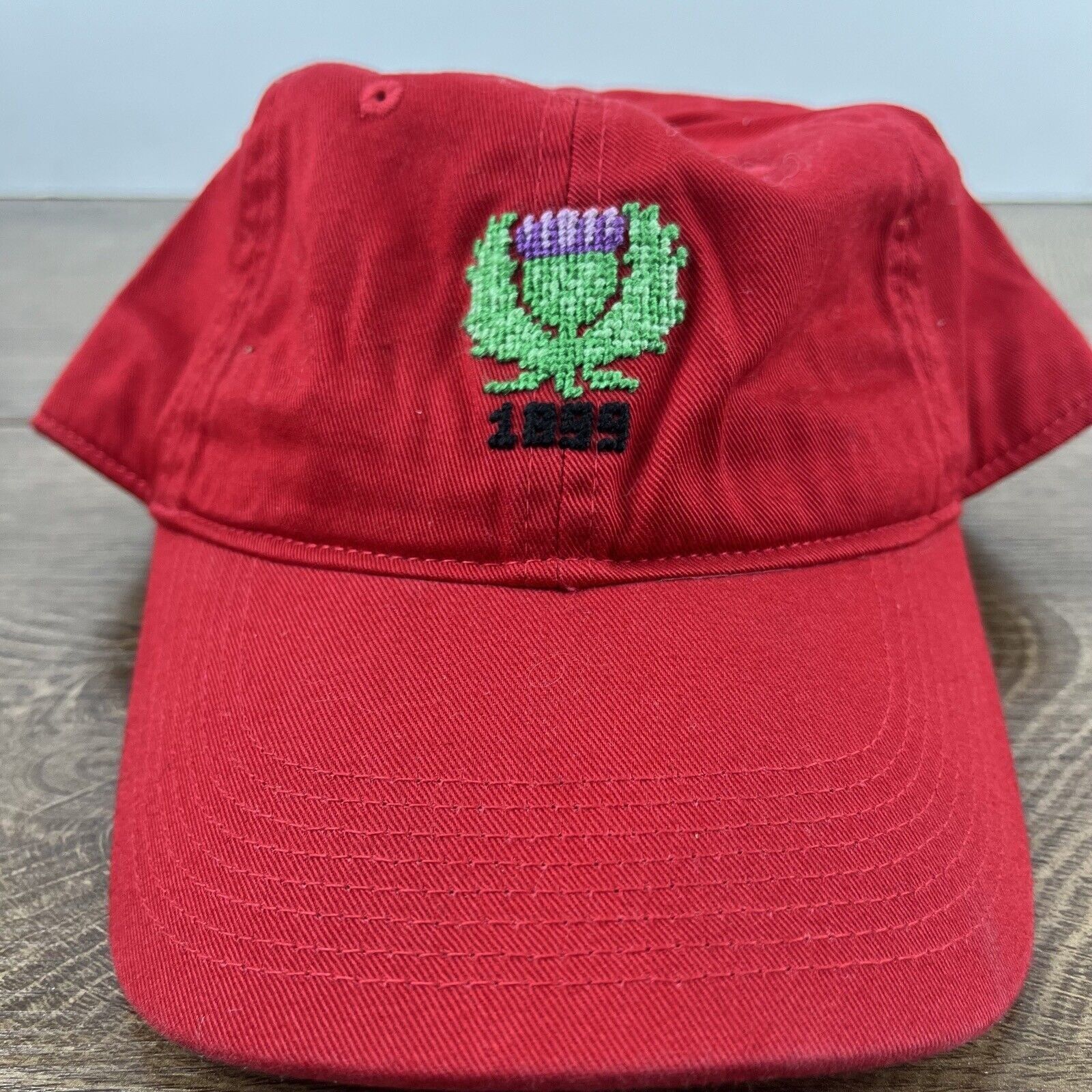Other 1889 Hat Red Cap Adjustable Hat Red Adult Fit Hat Size ONE SIZE - 4 Thumbnail