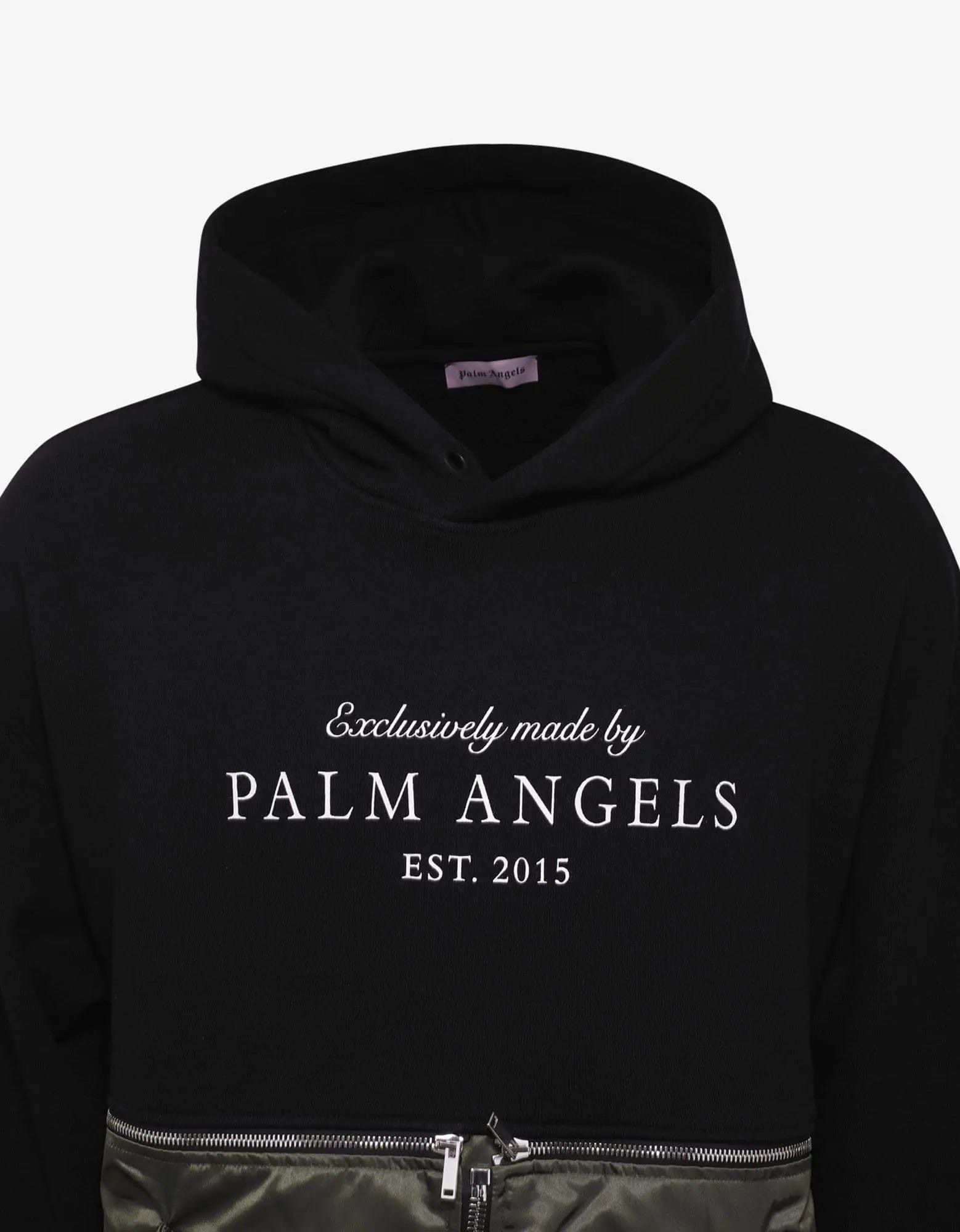 Palm Angels Palm Angels Black Hybrid Hoodie Size US L / EU 52-54 / 3 - 3 Thumbnail